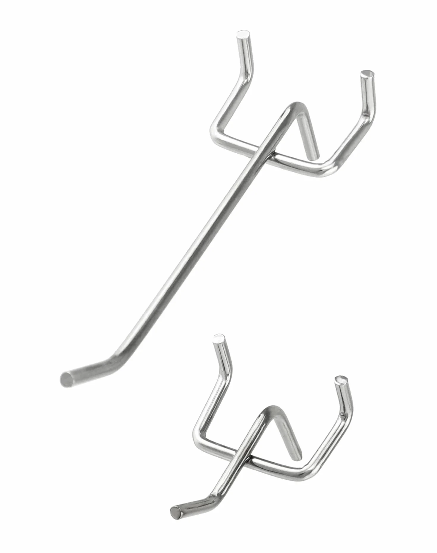 QWORK® 60szt. Perforowane haki ścienne, haki do tablic perforowanych, haki ścienne na narzędzia do wyświetlaczy sprzedażowych (5cm, 10cm)