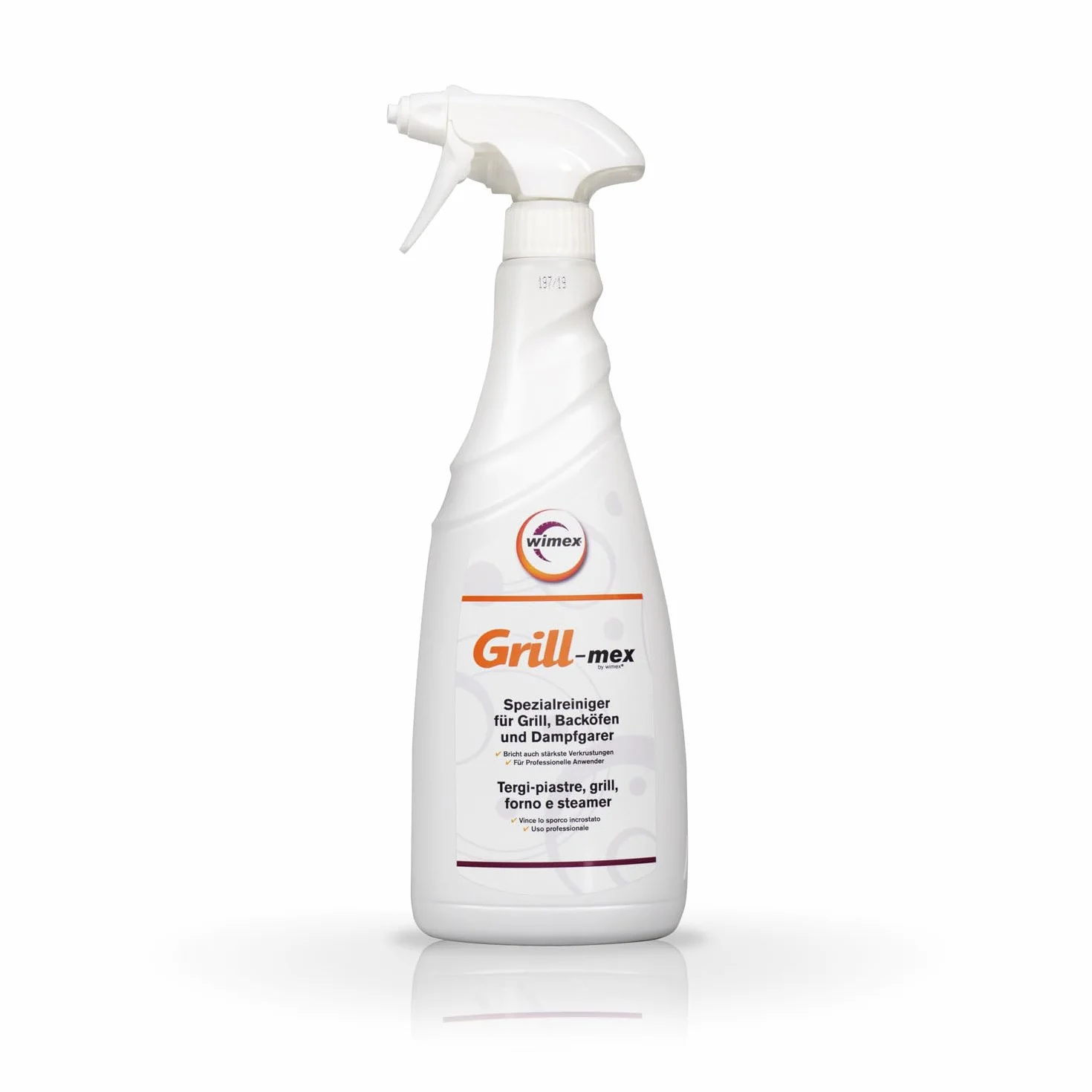 Wimex® Grill-mex spray do czyszczenia piekarnika, grilla i płyt – intensywne czyszczenie – profesjonalne zastosowanie – 750 ml