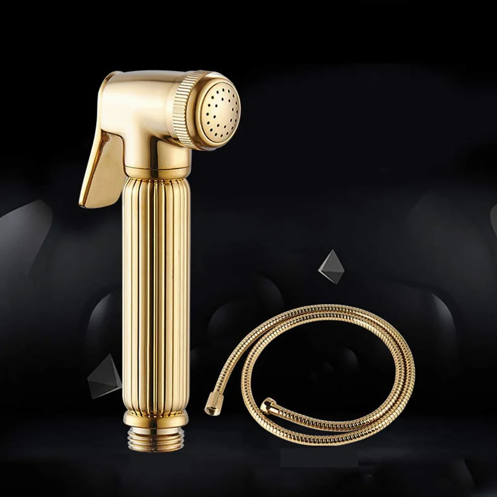 Zestaw Z Kranem Bidetowym I Zimną Wodą, Mosiężny, Ręczny Bidet, Nakładka Na Bidet, Natrysk Ciśnieniowy, Montaż Ścienny, Pojedynczy Uchwyt, Zestaw Natryskowy Bidetowy Do H