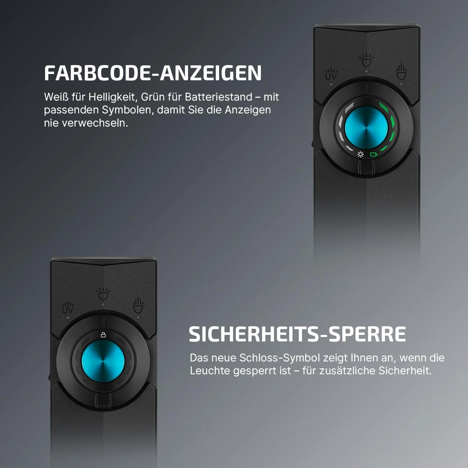 OLIGHT ArkPro Latarka z promieniowaniem UV i światłem zielonym, 1500 lumenów, zasięg wiązki 205 m, latarka z skupionym i czystym światłem rozproszonym do użytku na zewnątrz, wodoodporna IPX7, czarna