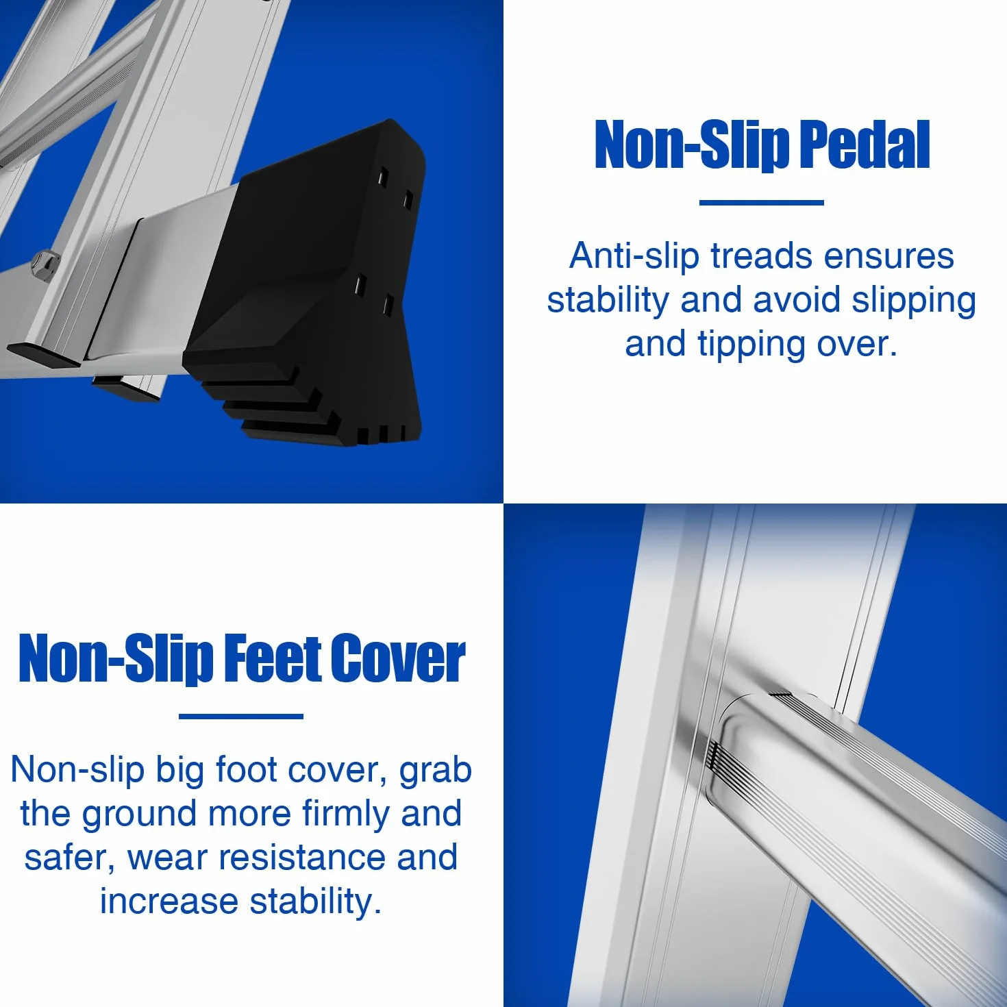 Sonnewelt Aluminiowa drabina wielofunkcyjna 6 w 1, 5,8 m, 4 x 5 stopni z platformą | 5,8 m aluminiowa drabina 6 w 1 do 150 kg, z platformą, kółkami, antypoślizgowymi nóżkami i blokadą bezpieczeństwa