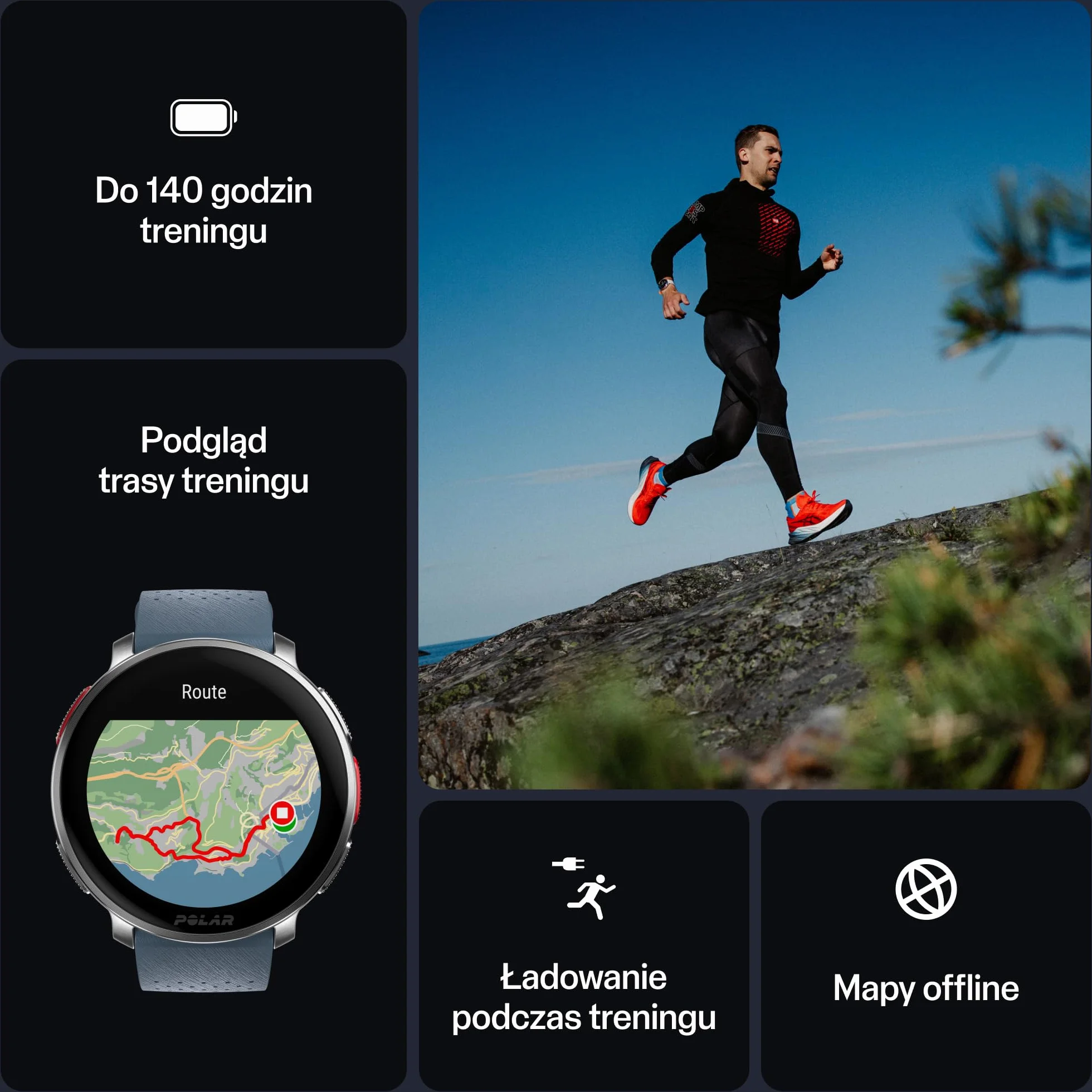 Polar Vantage V3, zegarek sportowy z GPS, zaawansowany czujnik tętna i wydłużony czas pracy baterii, smartwatch dla mężczyzn i kobiet, mapy offline, zegarek do biegania, zegarek do triathlonu
