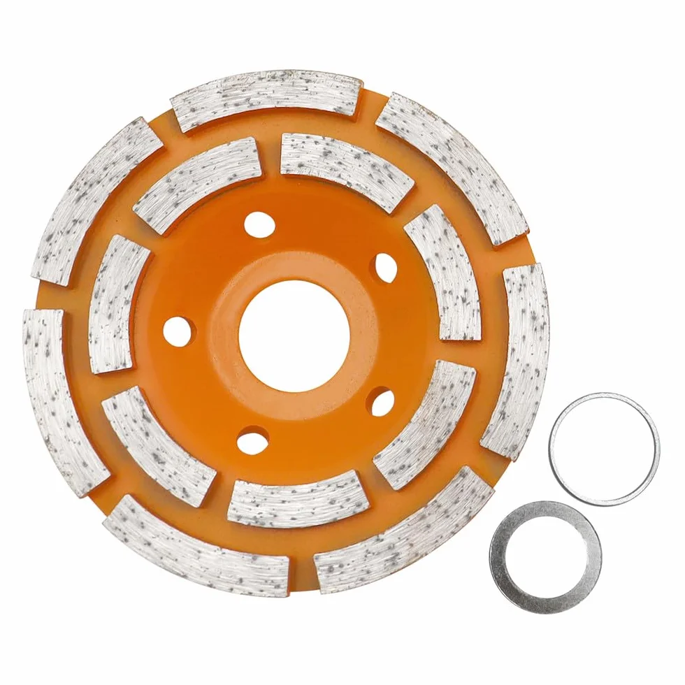 szt. 4"/Średnica 100 mm Dwurzędowe diamentowe tarcze szlifierskie Polerowanie Koncertowa cegła Ceramiczna ziarnistość #40/50 Szlifierka garnkowa Otwór 22,23 mm, 1 szt. 4"/Średnica 100 mm, 1