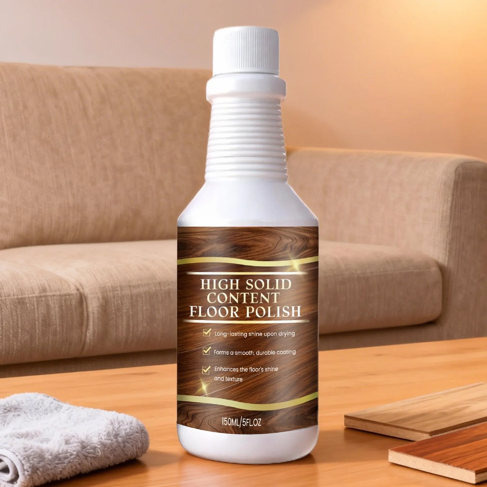 Renowator Podłóg - 150ml Bezpieczny Nieklejący Płyn Czyszczący - Płyn Do Naprawy Rys Podłogowych | Dla Mieszkań Biur Wynajmu Salonów Łazienek Domów Akademików Hoteli