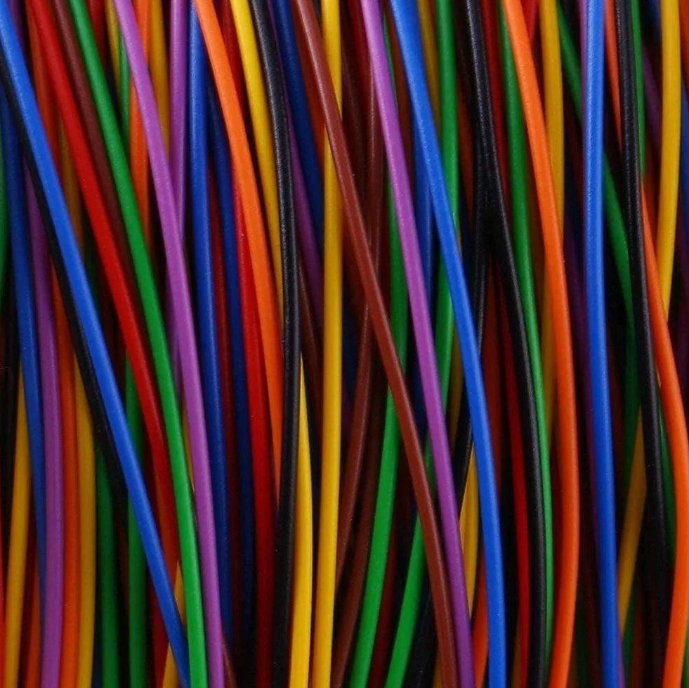 Walfront 250m 8 Drut elektroniczny 30AWG Rolka kabla elektrycznego miedzianego, izolowana PVC P/N B-30-1000