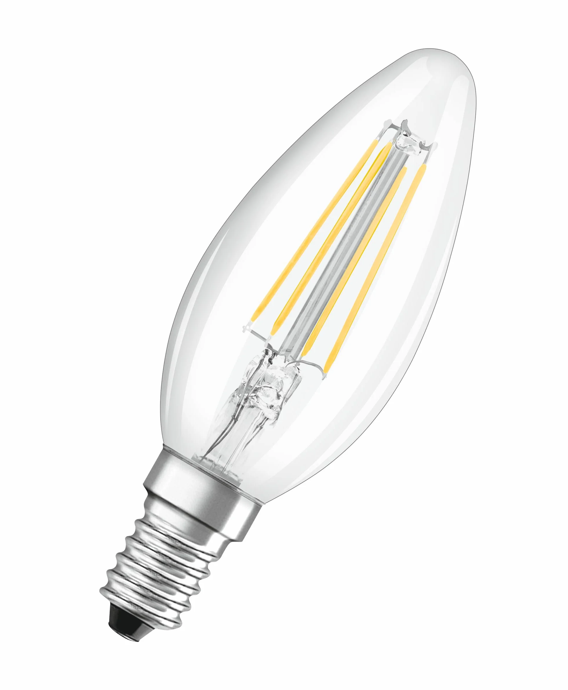 OSRAM Lampa LED | Trzonek: E14 | Ciepły biały | 2700 K | 4 W | przezroczysta | LED BASE CLASSIC B [Klasa efektywności energetycznej A++]