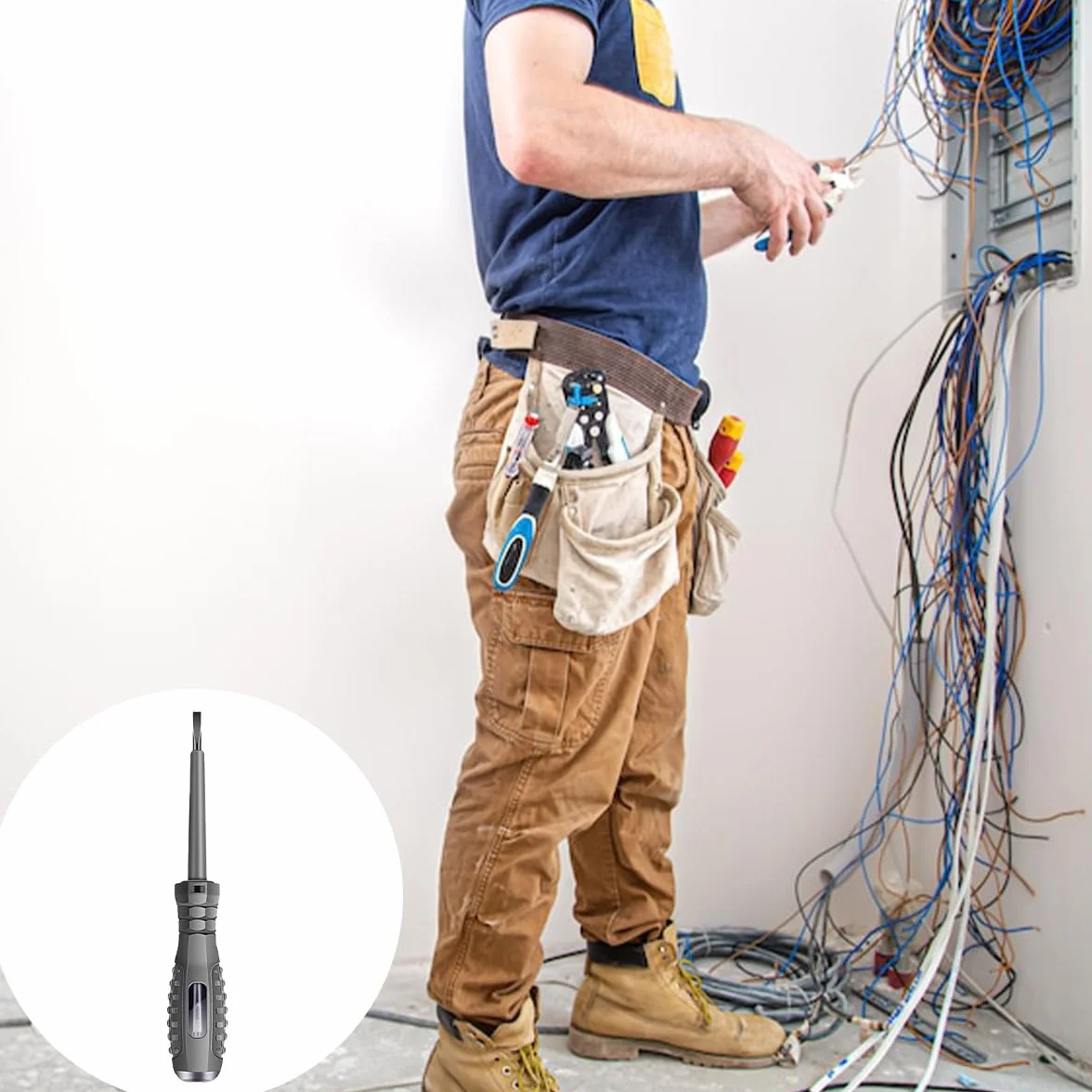 Alnicov 2 w 1, mocny magnetyczny śrubokręt o wysokim momencie obrotowym, wykrywacz elektryczności, tester elektryczny, śrubokręt dla elektryków i do użytku domowego