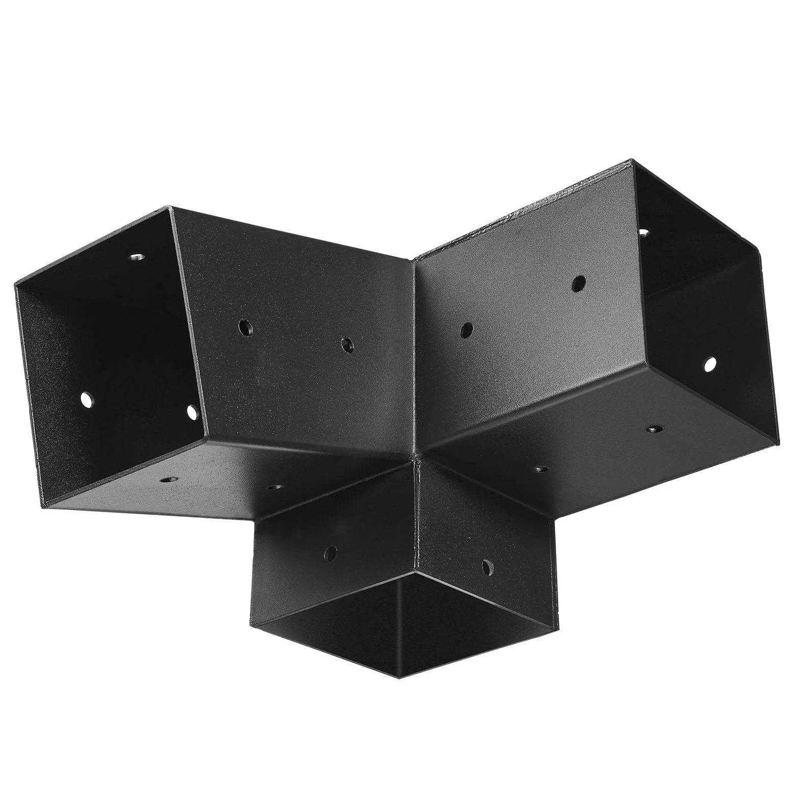 VEVOR Zestaw pergoli ze stali węglowej, 8 sztuk 3-drożnych wsporników pochylonych ok. 101 x 101 mm, pasuje do belek o wymiarach ok. 1067 x 1067 mm z akcesoriami do montażu na ścianie, altany