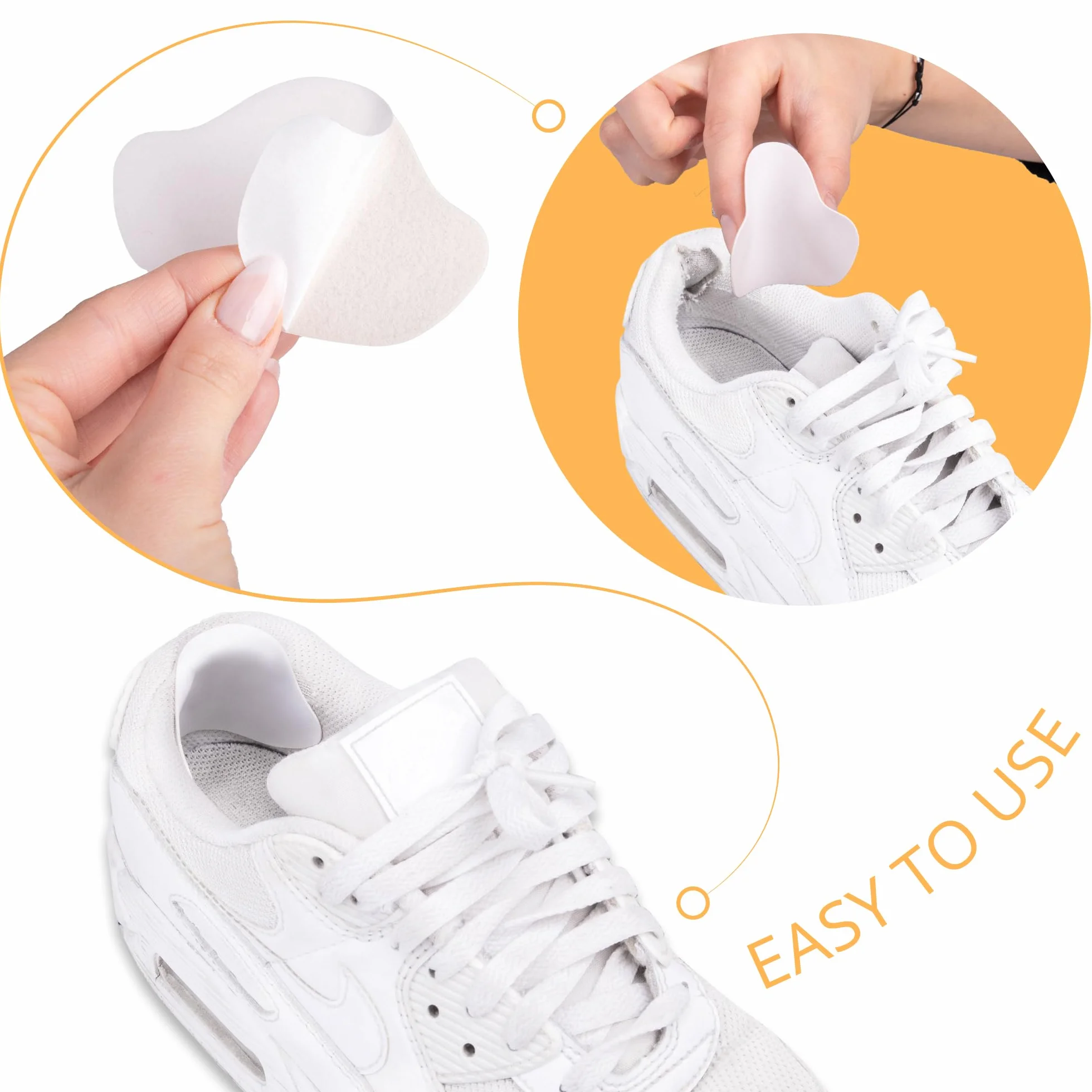 Samoprzylepne łatki do naprawy butów na piętę i zapiętek 4 pary Czarne