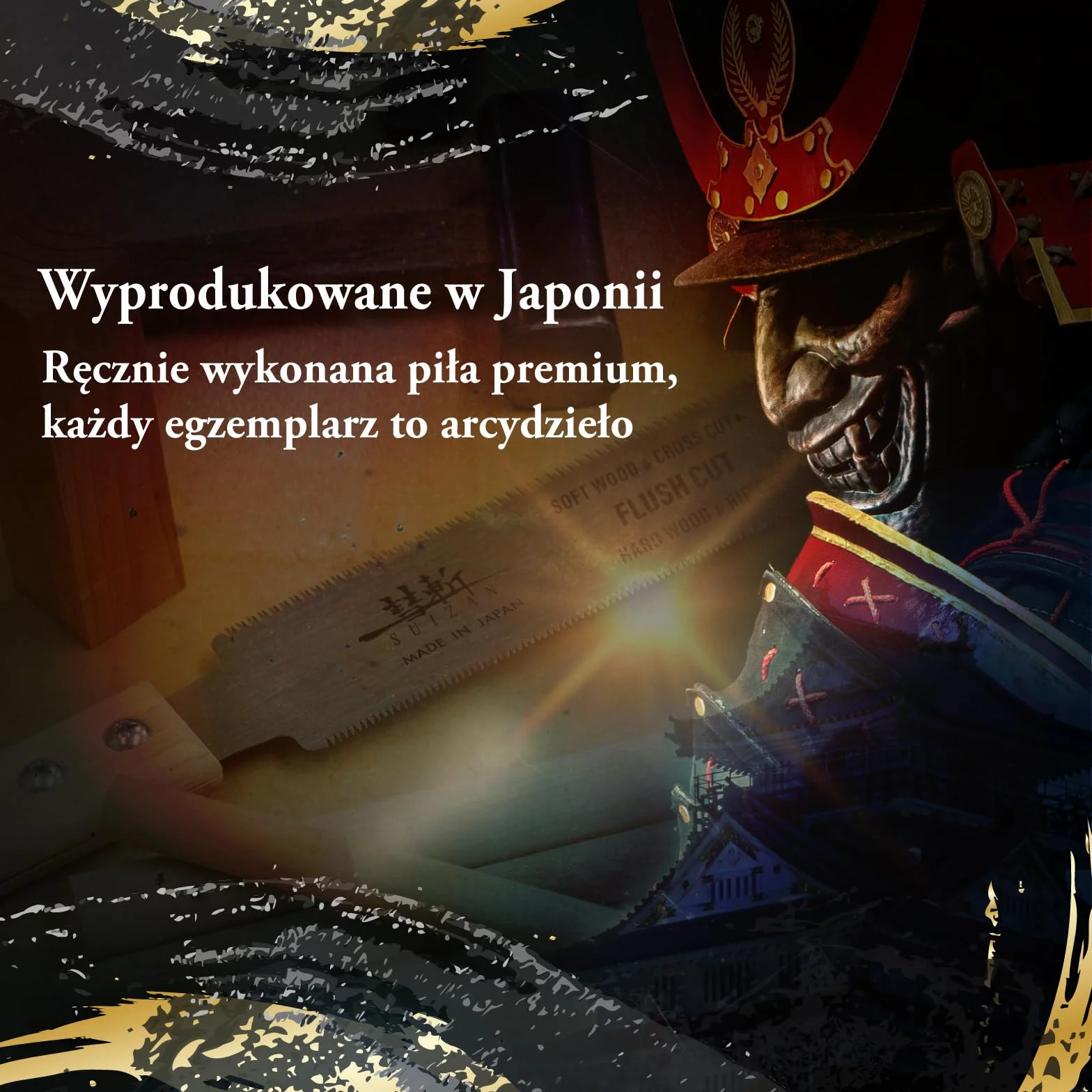 SUIZAN Japońska piła do cięcia na równo dwustronna 150mm - Profesjonalne narzędzia do obróbki drewna