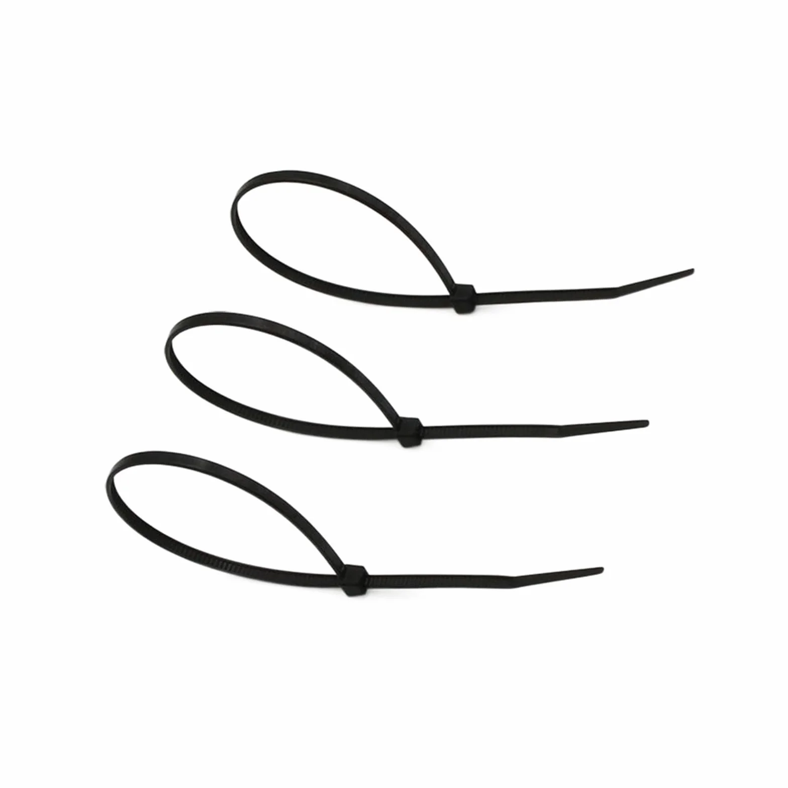 100 szt. 3 x 60-200 mm, białe, czarne, mleczne opaski zaciskowe do kabli, samozaciskowe, nylonowe(White,3 x 60mm)