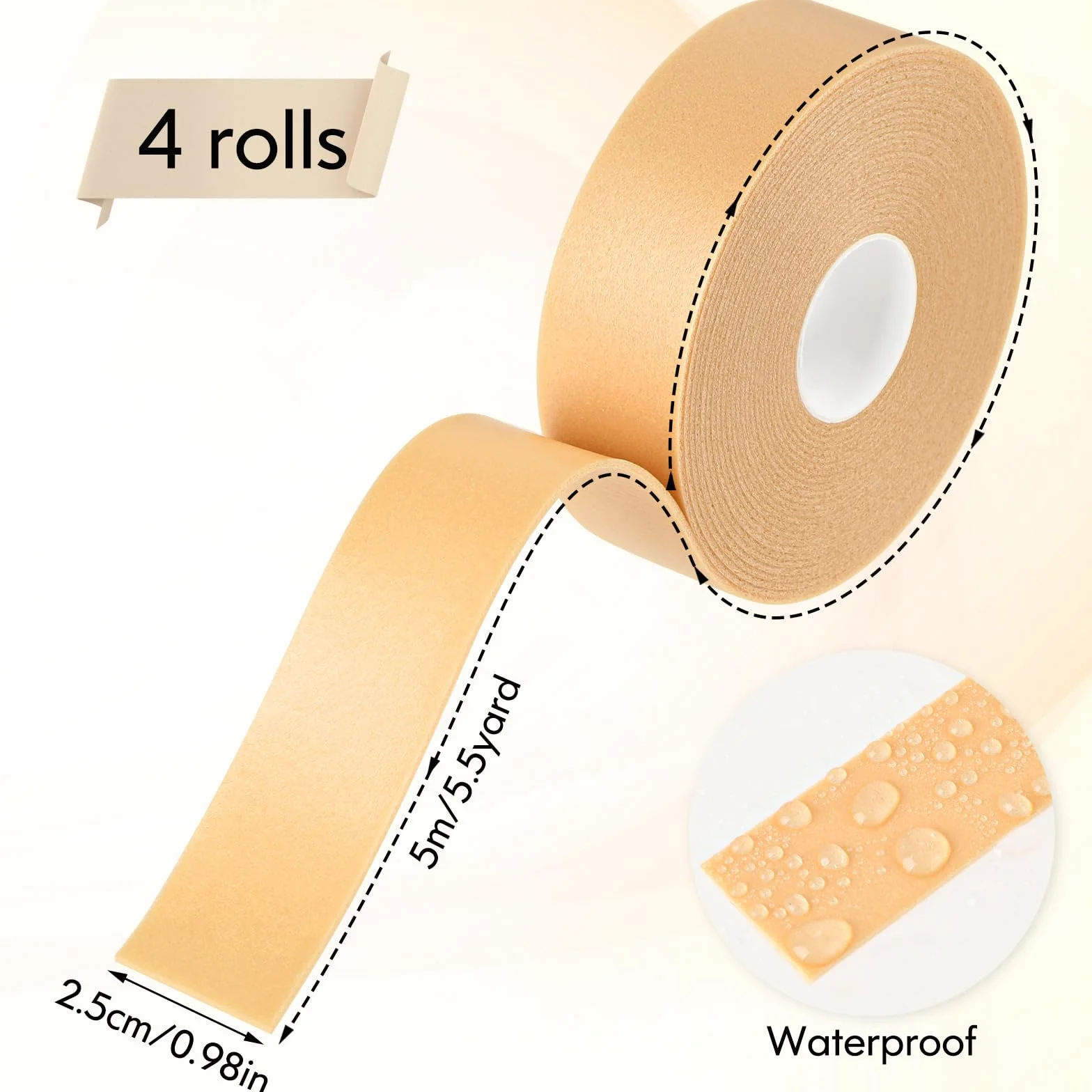 Prasacco plastry na pęcherze wodoodporne samoprzylepne 4 sztuki
