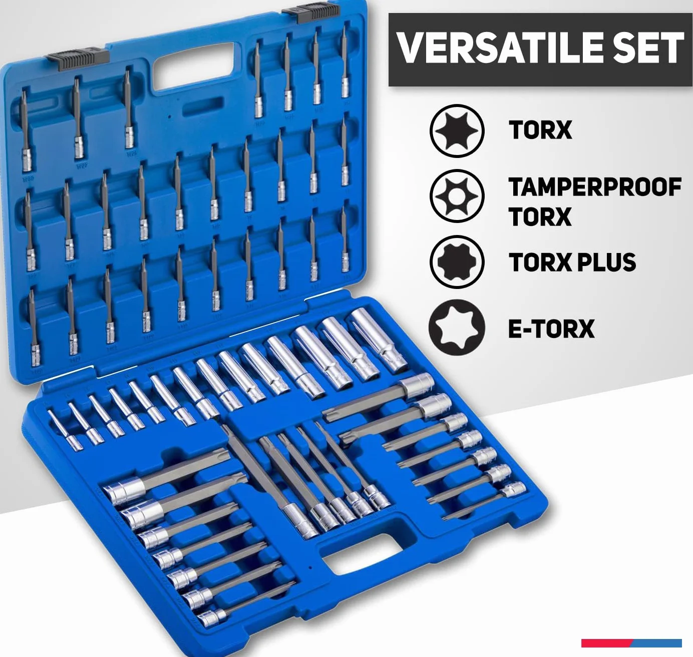Neiko Zestaw nasadek Torx i E, 10287A