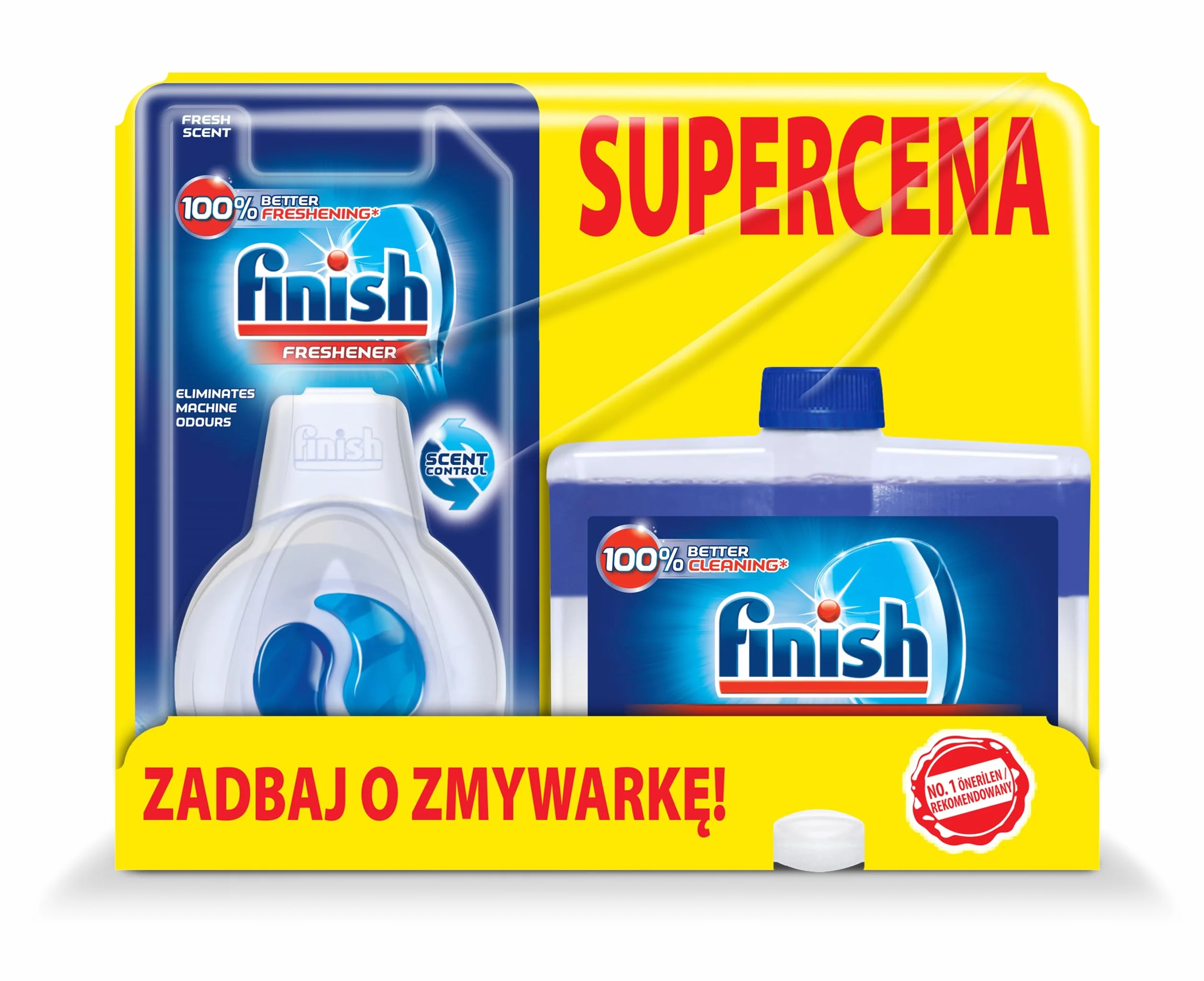 Płyn Do Czyszczenia Zmywarek Finish Hygienic Clean 250 Ml + Odświeżacz Finish Świeży Zapach
