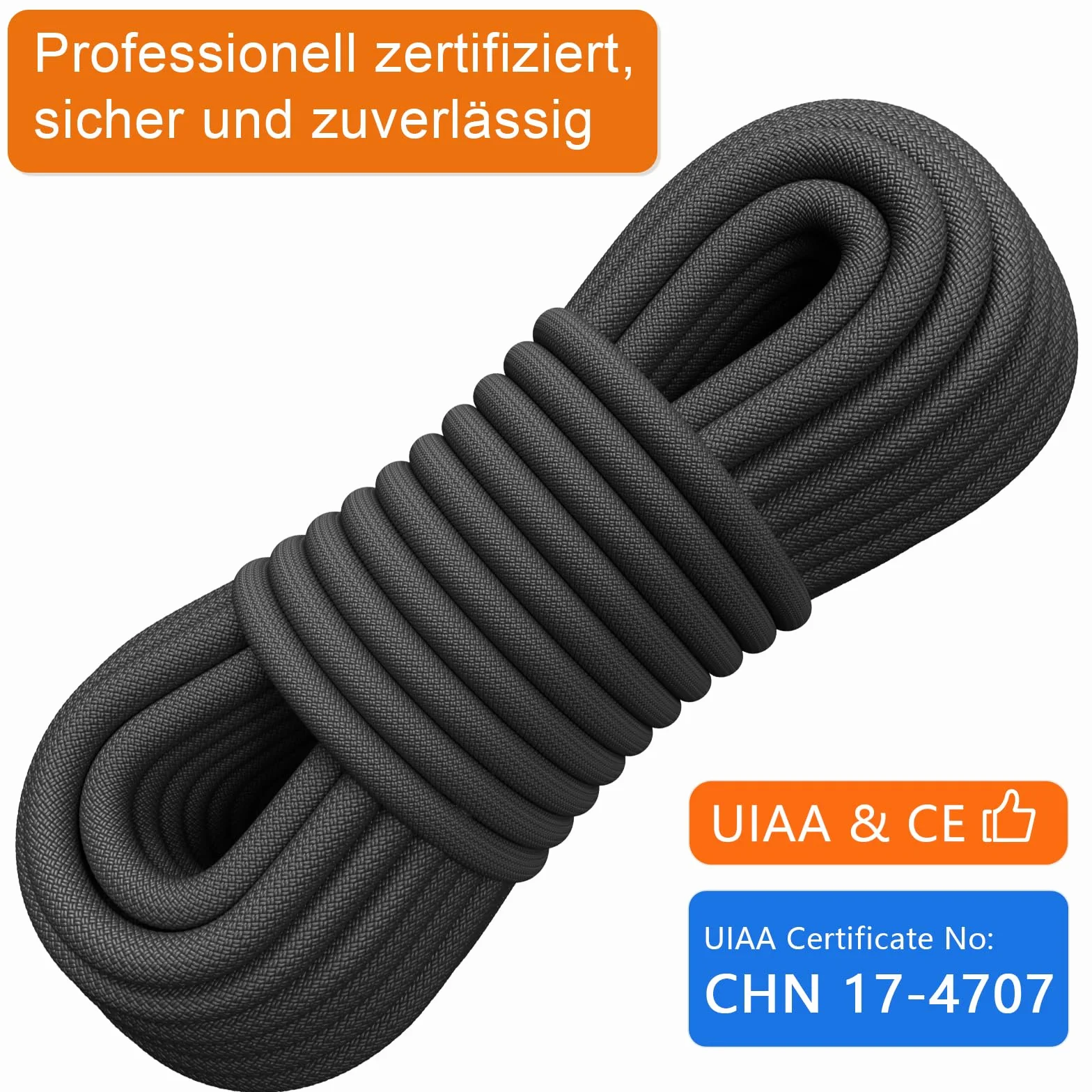 X XBEN 27.3KN lina statyczna 10 mm – certyfikat UIAA do ratowania wysokości, zapory łodzi, mechanizmu kotwiącego i podnośnika – długość: 10 m, 20 m, 30 m – wysoka nośność i odporność na ścieranie