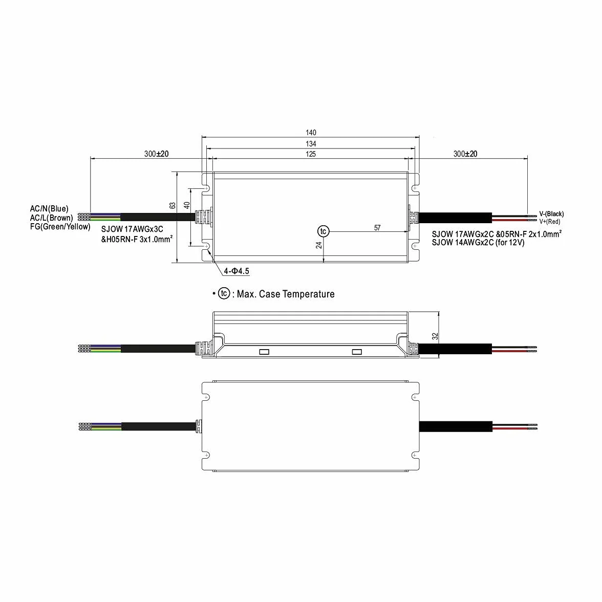 MeanWell XLG-100-24-A 96W 24V 4A LED zasilacz IP67
