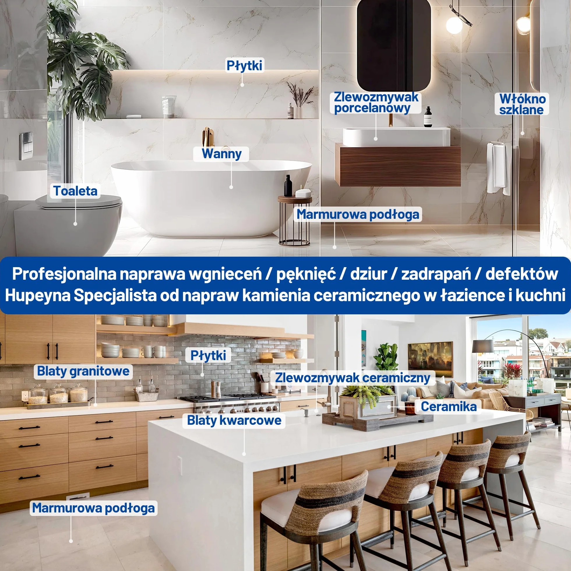 Zestaw naprawczy do wanien, zestaw naprawczy do płytek, akryl, ceramika, emalia, kuchnia, łazienka, naprawa odprysków, pęknięć, zadrapań, dziur rdzy na porcelanowej umywalce, wannie, toalecie