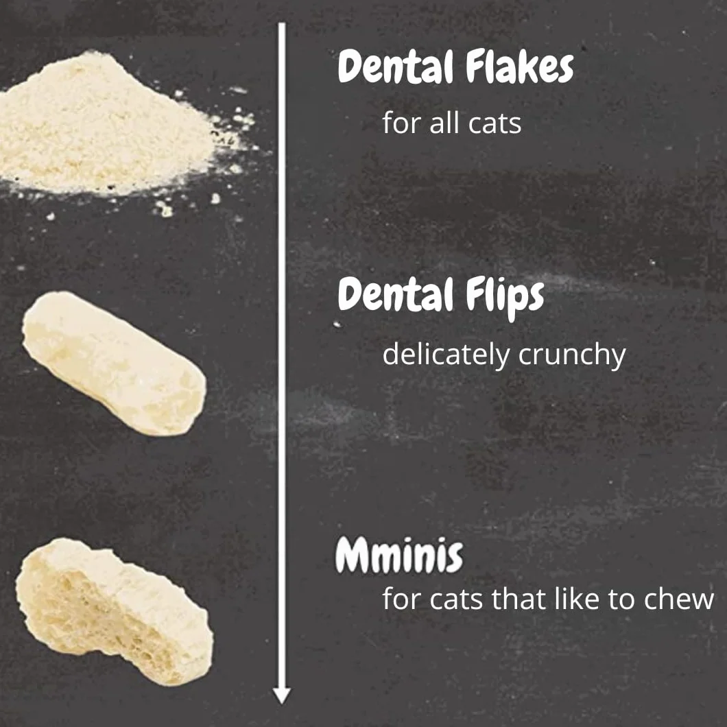 QCHEFS Dental Flips: Patyczek do żucia do pielęgnacji zębów u kotów - antybakteryjne czyszczenie zębów, które usuwa kamień nazębny.