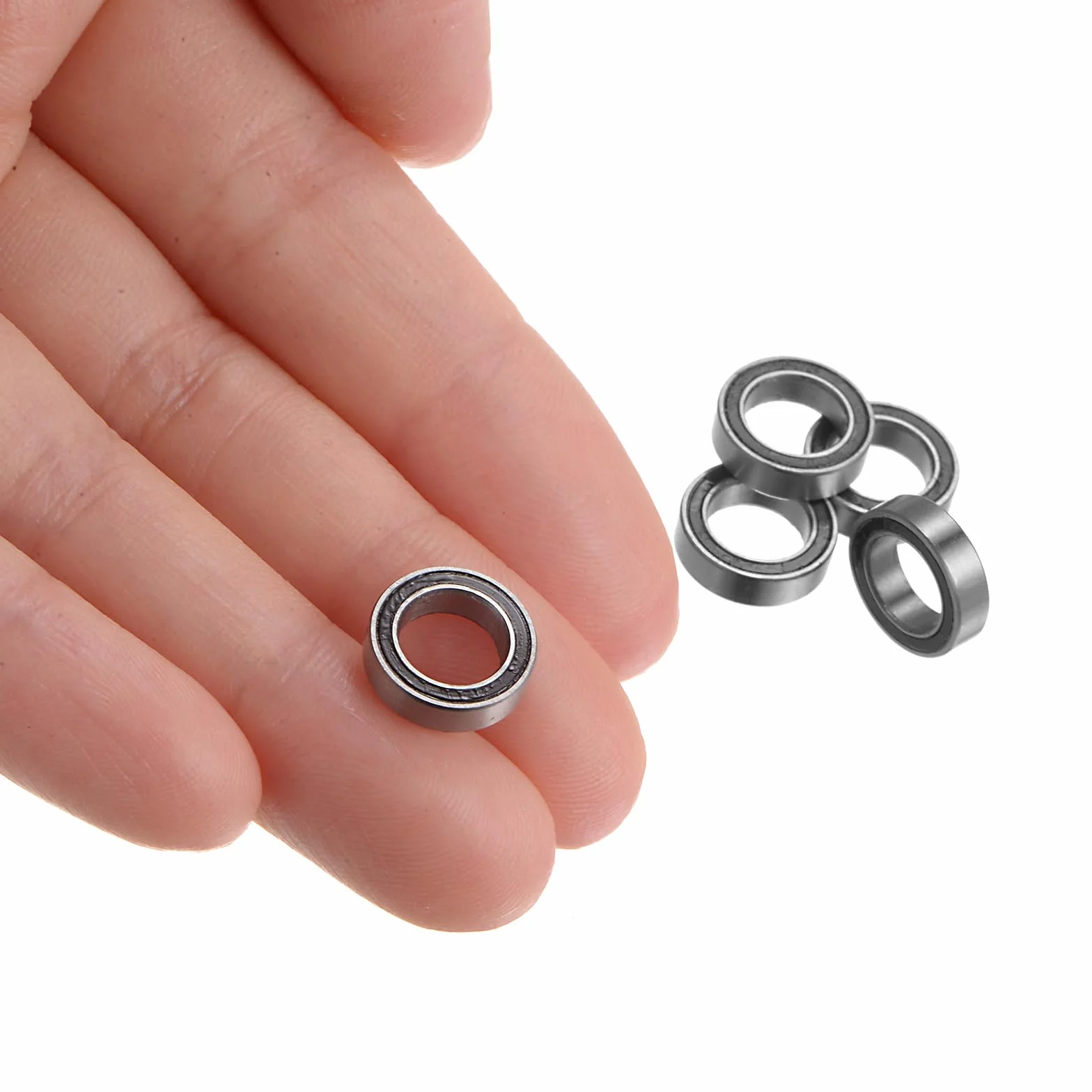 5 sztuk MR117-2RS łożysko kulkowe zwykłe – [otwór 7 mm x 11 mm średnica zewnętrzna x grubość 3 mm], podwójnie gumowane łożyska do stosowania w obrabiarkach, P6 (ABEC 3)