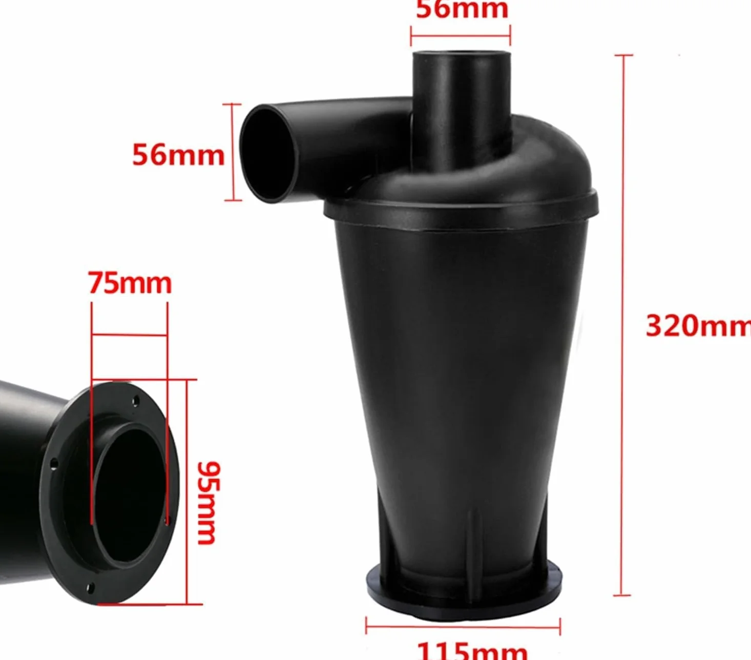Cyklonowy separator pyłu SN50T4 do odkurzacza z kołnierzem