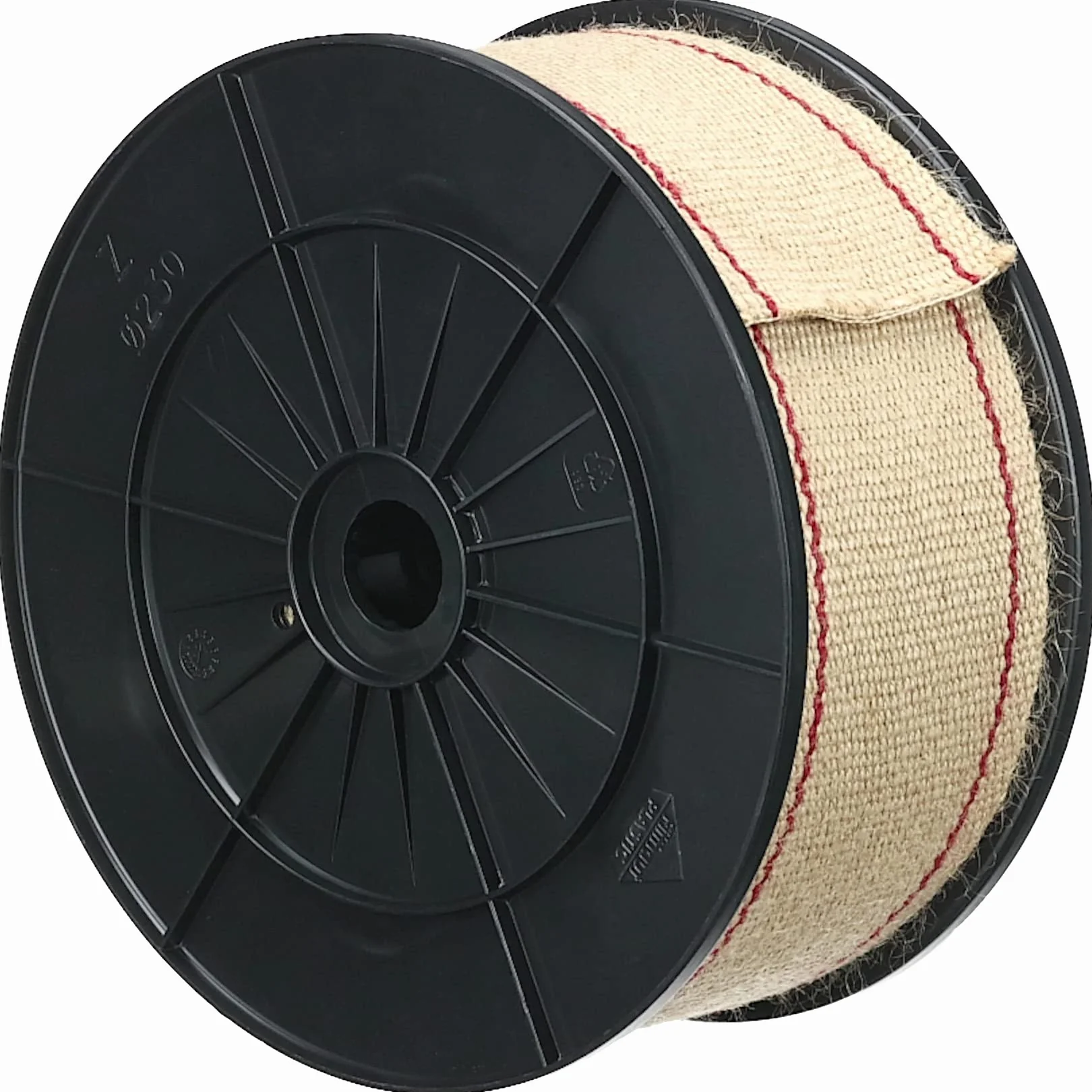 Chapuis B/GJ220 pas jutowy szerokość 85 mm 20 m szpula, kolory naturalne paski czerwony ecru/czerwony