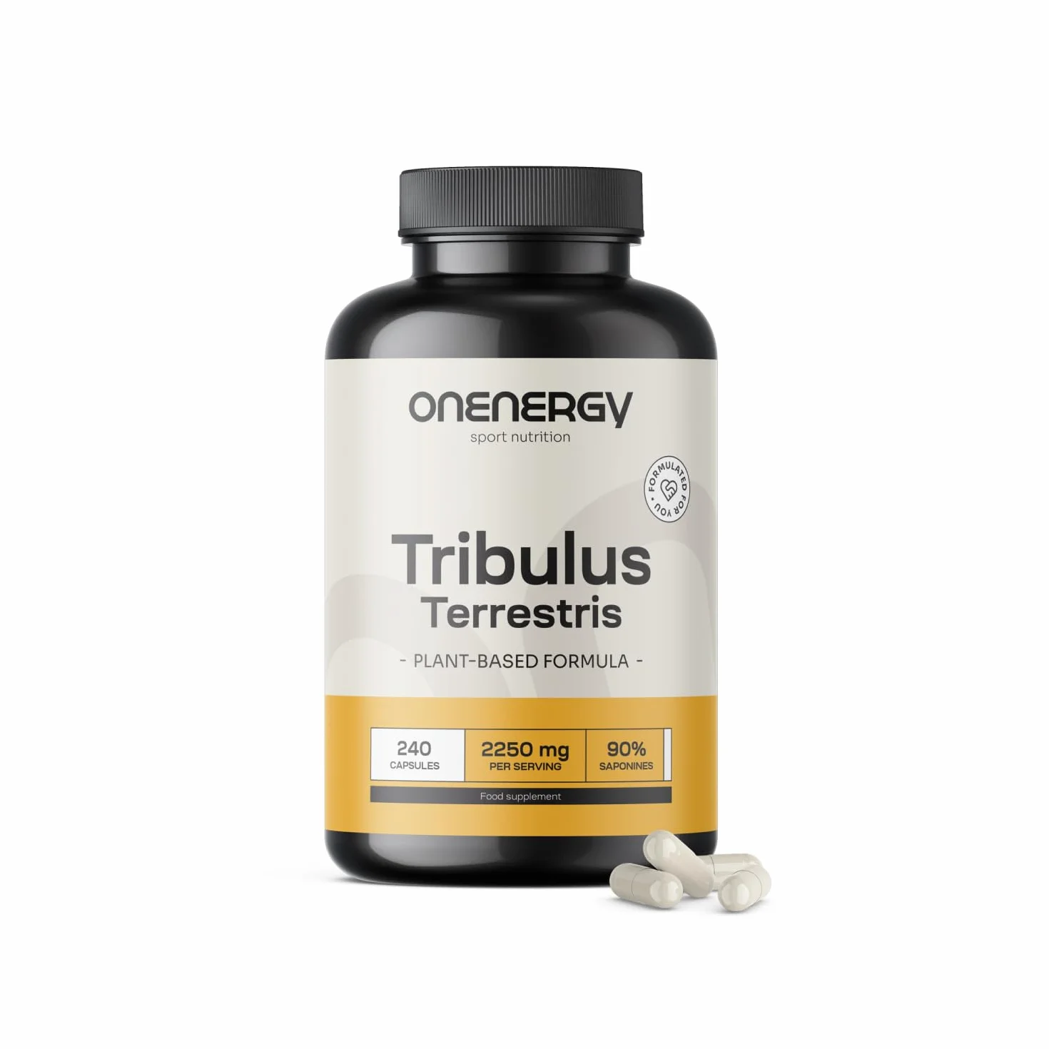 Buzdyganek naziemny - Tribulus 2250 mg - 240 kapsułek - 90% saponin - Opakowanie XXL - Wyciąg ziołowy - Dla mężczyzn i kobiet