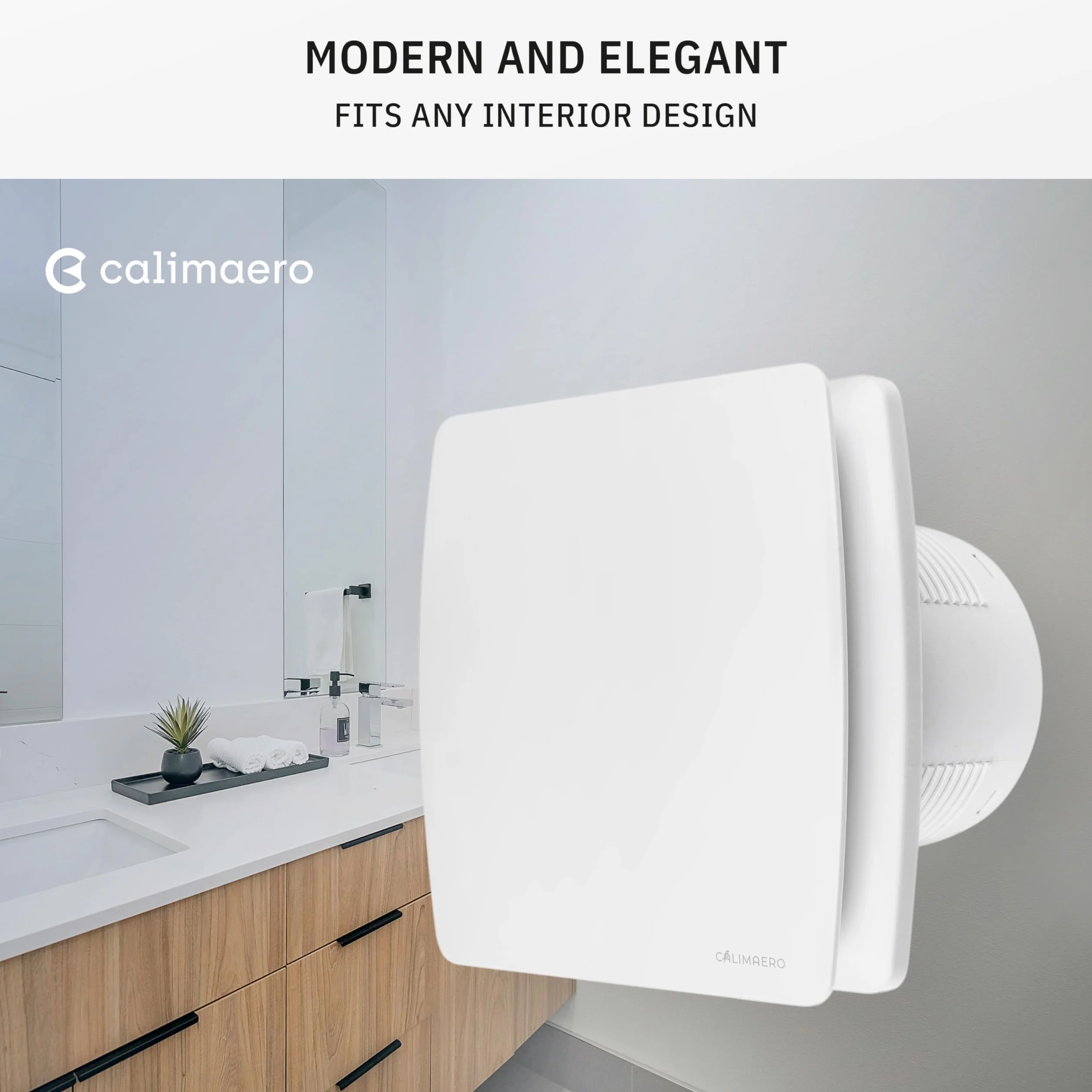 BREEZE Wentylator łazienkowy 100mm z klapą najazdową i przeciwbieżną, wentylator łazienkowy z czujnikiem wilgotności, energooszczędny, cichy, plastik 12 W, 95 m³/h, 32db, Ipx4