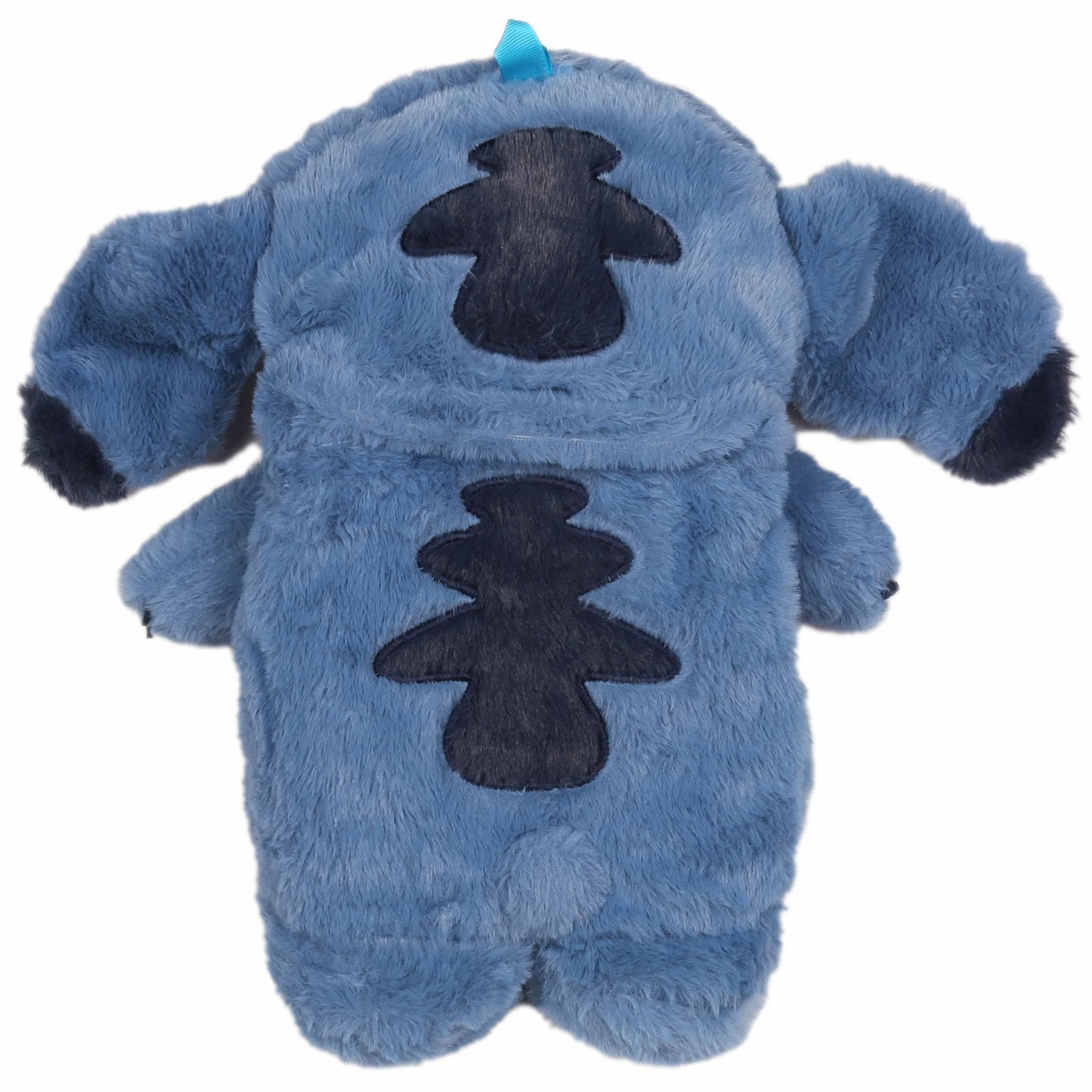 DISNEY Stitch Gumowy termofor z MIĘKKĄ poszewką, DUŻY ogrzewacz w pokrowcu NA WODĘ, Maskotka 750 ml (Stitch)