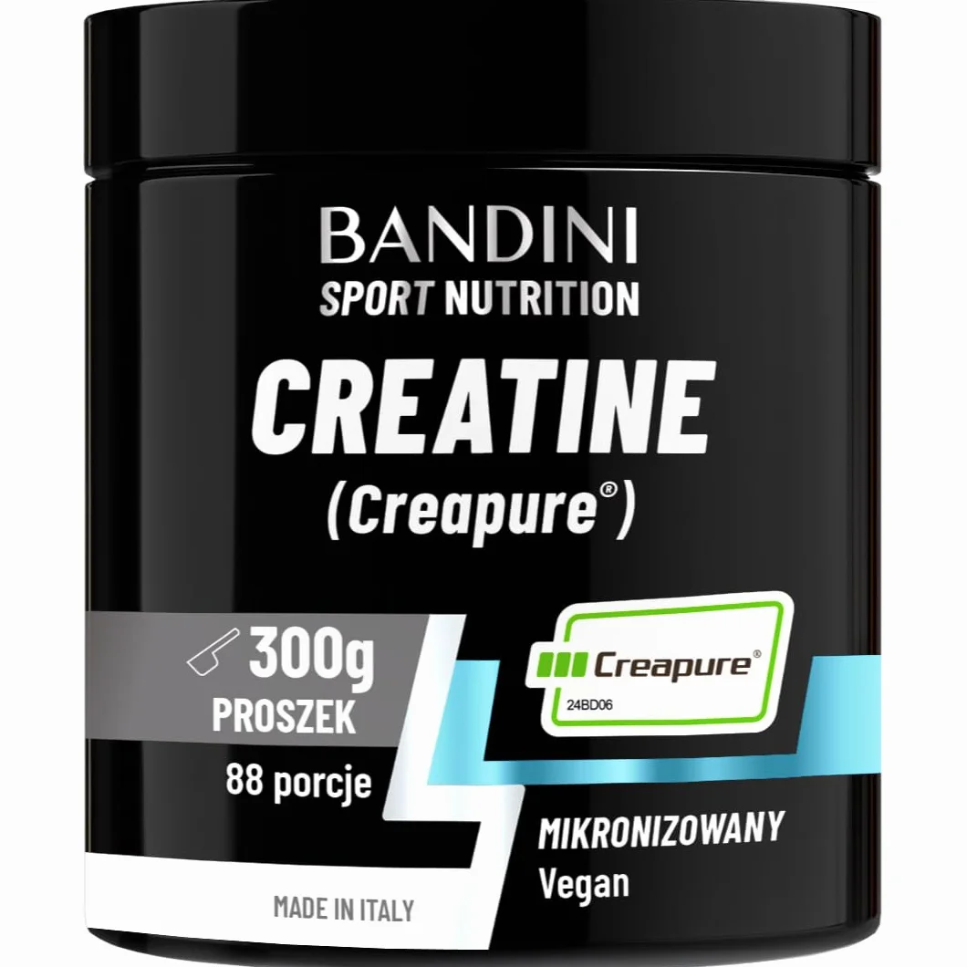 Bandini Kreatyna CREAPURE Monohydrat w czystym proszku suplement trening sport siłownia 100% wegańskie