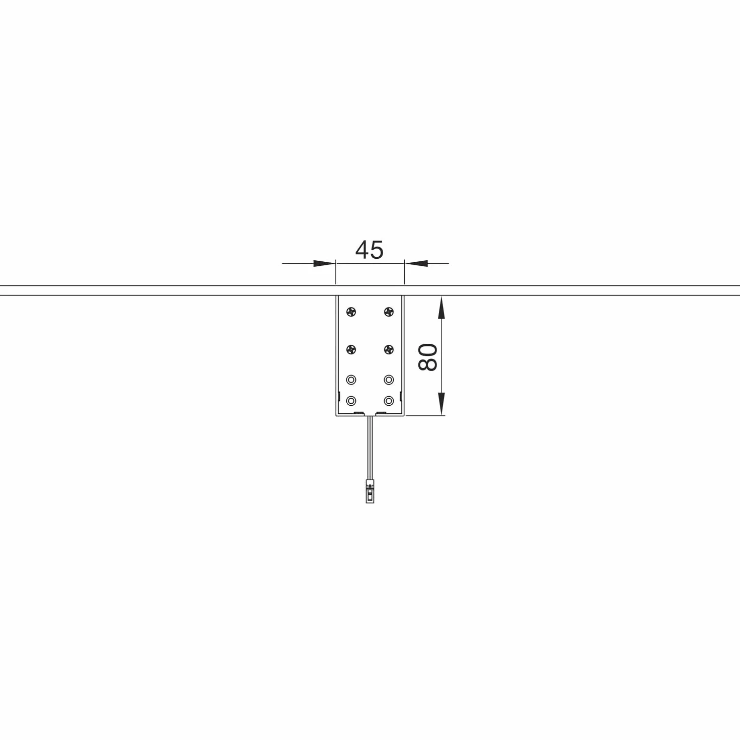 Metabo Elektra LED lampa nad lustro łazienka 700 mm, lampa do lustra 4000 K neutralna biel, aluminium czarne 24 V/DC LD 8104