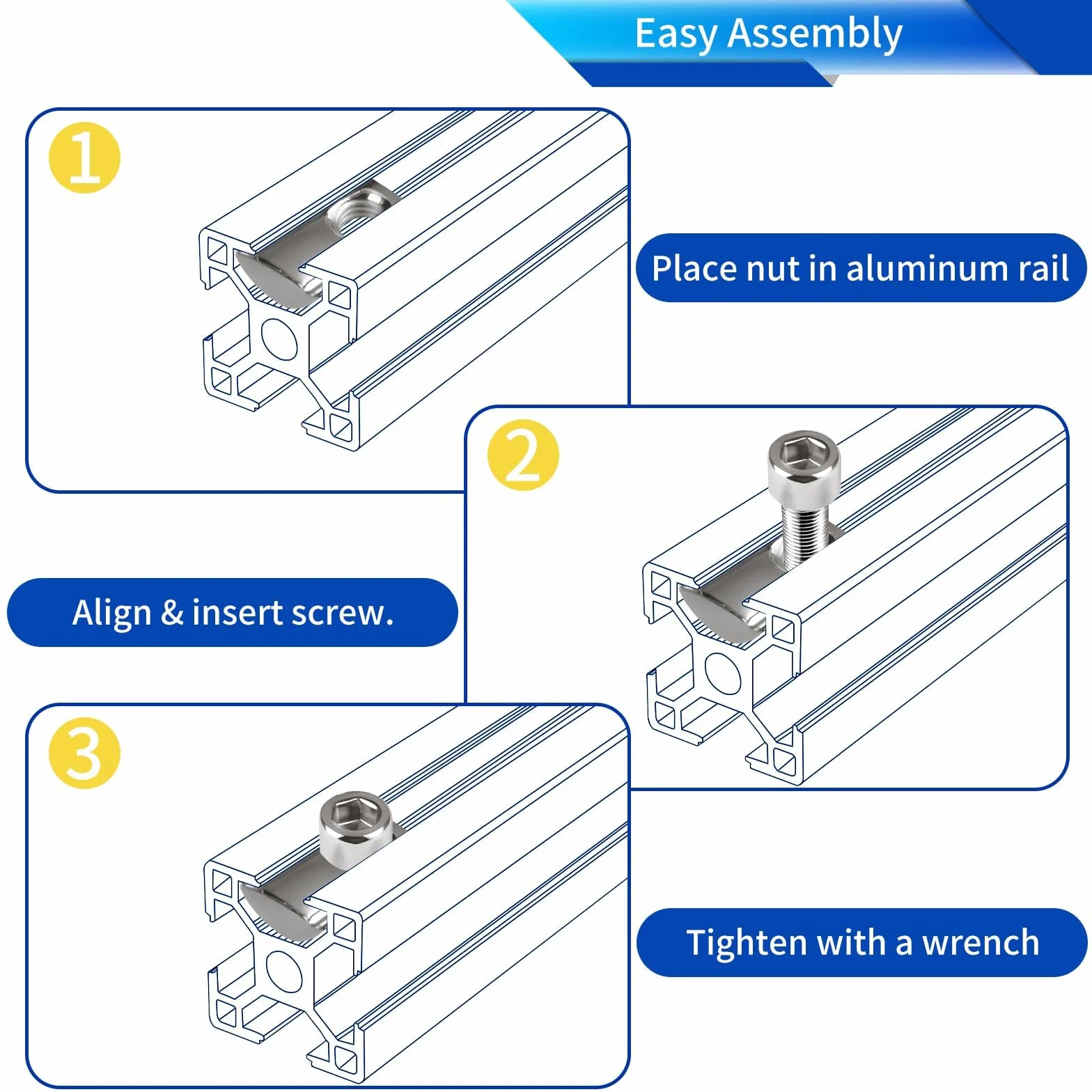 50 sztuk nakrętek M3 Nut 6 T nakrętki śrubowe 20-seria M3 profilowe aluminiowe 20x20 niklowana stal węglowa tuleja ślizgowa z kulką sprężynową do aluminiowego profilu C 3D drukarki CNC