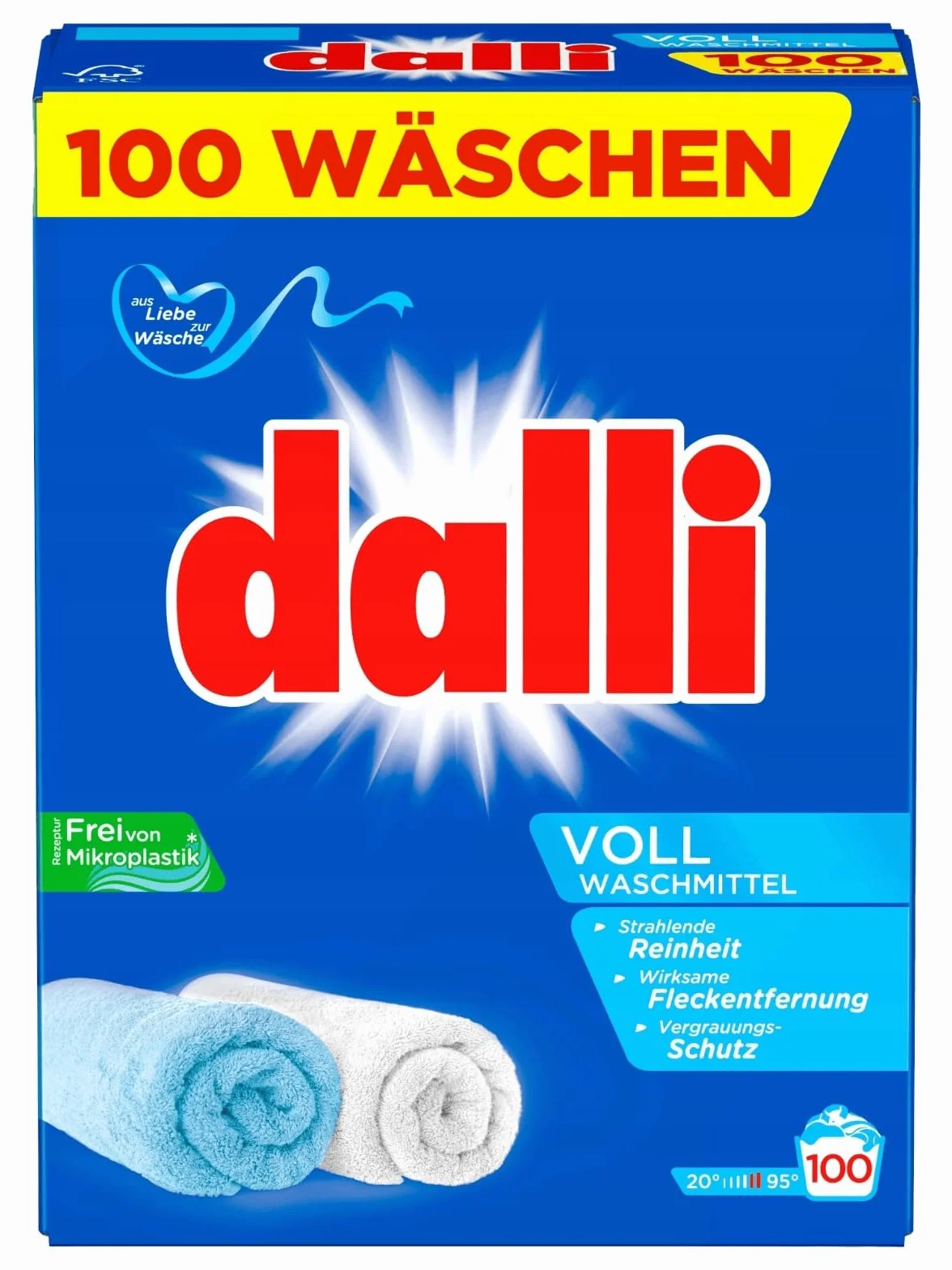 DALLI Proszek do prania białych tkanin, około 100 prań, 6kg