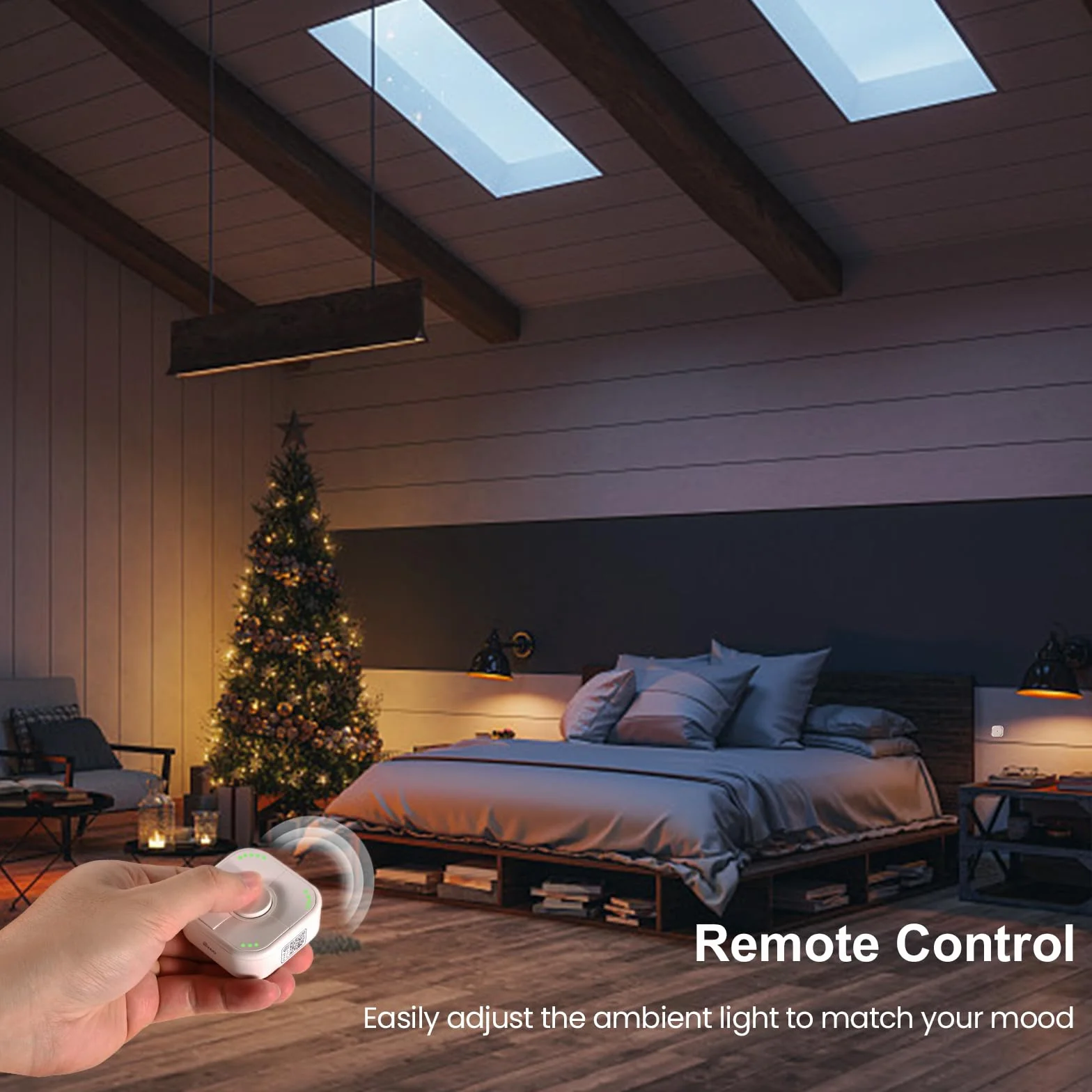 Onvis Thread Inteligentny przycisk dla Apple HomeKit, inteligentny przycisk Bluetooth, 5-przyciskowy przełącznik bezprzewodowy, włącznik światła, ściemniacz i pilot, indywidualne regulowanie, bez
