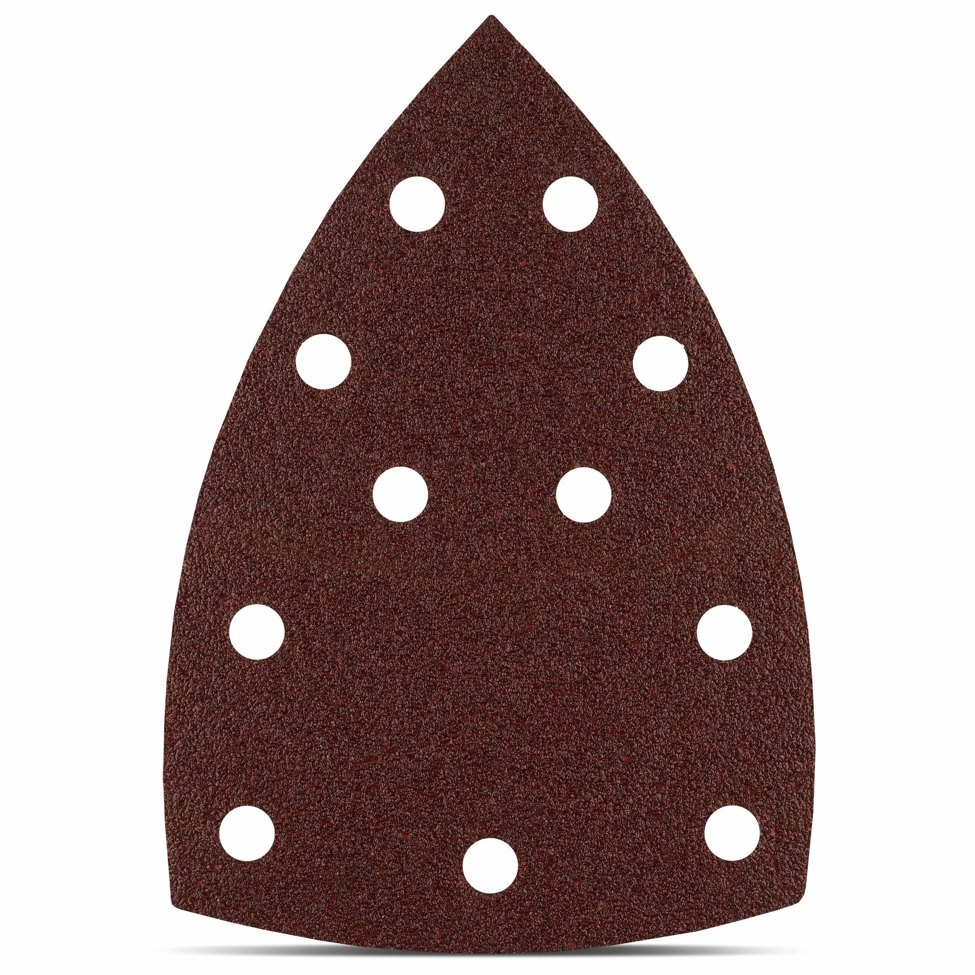 Prio trójkąty szlifierskie │ 180 sztuk │ 11 otworów │ 105 x 152 mm │ po 30 x ziarno 40/60/80/120/180/240 │ do szlifierek multi │ arkusze szlifierskie │ trójkątne podkładki szlifierskie │ papier ścierny