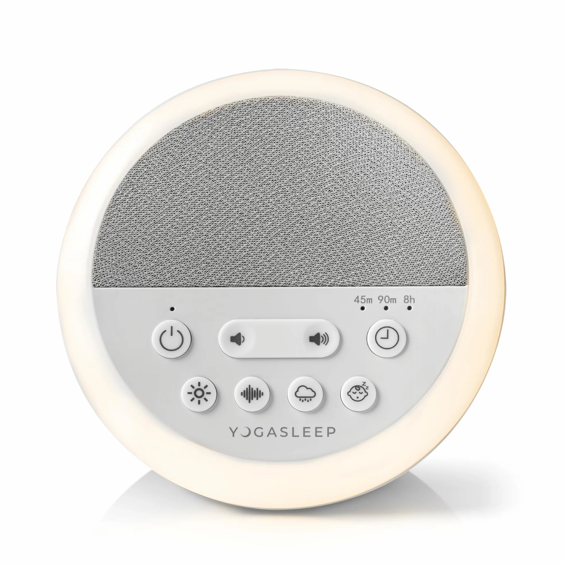 Yogasleep Nod White Noise Sound Machine z miękkim światłem nocnym i timerem snu, 20 opcji dźwięku, pomoc w zasypianiu