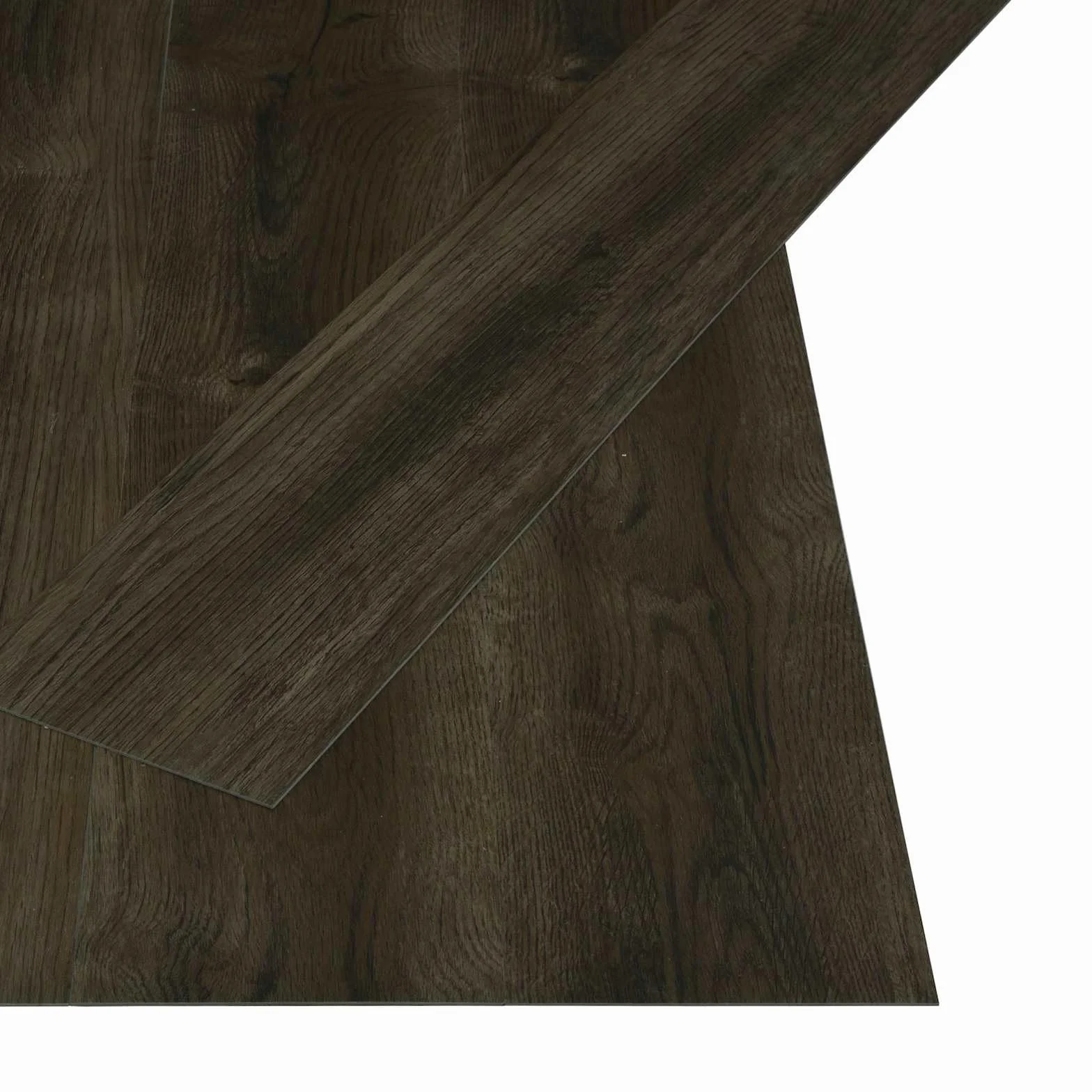 Samoprzylepna deska podłogowa ciemnobrązowa z PCW, 32 sztuki, 4,46 m², 91,4 x 15,2 cm, do salonu, korytarza, kuchni, z łatwą instalacją i antypoślizgową powierzchnią