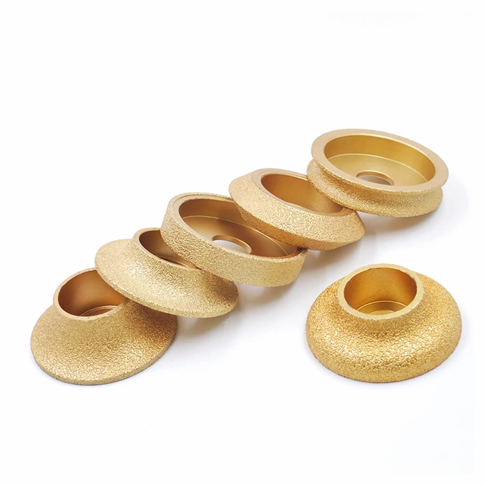 Diamentowa tarcza szlifierska Otwór o średnicy 20 mm 3 cale 75 mm lutowana na sucho ściernica diamentowa lutowana próżniowo Demi-bullnose krawędź marmurowa tarcza szlifierska(407 Shape 45mm)