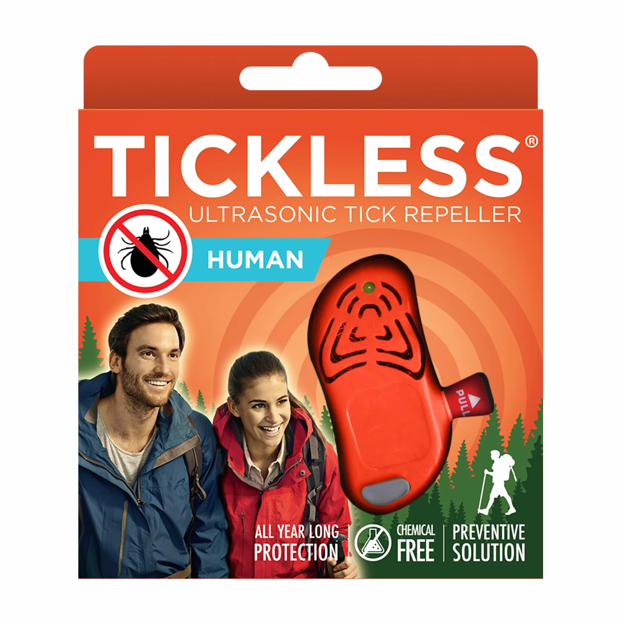 Tickless HUMAN | Ochrona przed kleszczami | dla wszystkich grup wiekowych - pomarańczowy