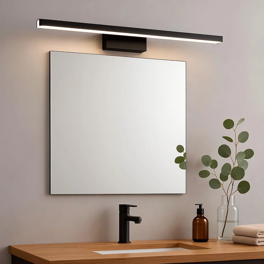 M Ledme - Lampa ścienna LED do lustra łazienkowego Plex 8 W 40 cm, neutralna biel 4000 K, wodoodporna IP44, mocowana do lustra, mebli lub ścian, 400 x 51 x 128 mm (wys.)