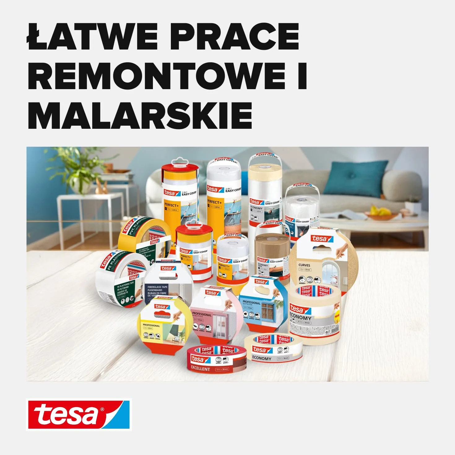 tesa Professional taśma malarska zewnętrzna - cienka taśma do precyzyjnego maskowania podczas malowania na zewnątrz, odporna na promieniowanie UV i inne czynniki atmosferyczne - 25m x 38mm