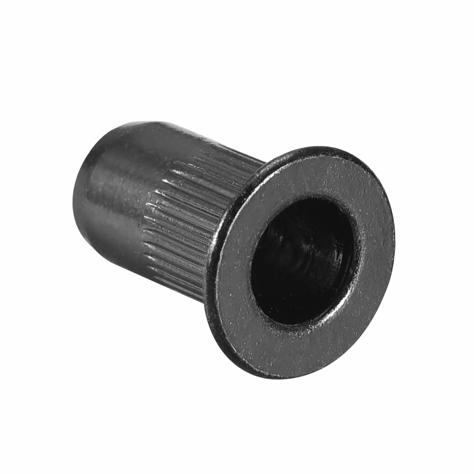 QUARKZMAN 20 sztuk nitonakrętek M4 ze stali węglowej, ocynkowane, radełkowane płaskie, nakrętki gwintowane, czarne