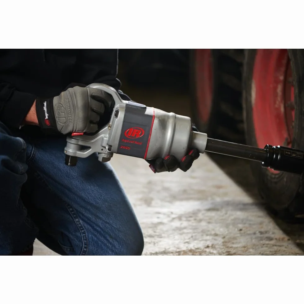 Ingersoll Rand 2850MAX-6 Pneumatyczny Klucz Udarowy, 1 Cal, Przedłużone Kowadło, 6 Calowe Przedłużenie, Lekka Konstrukcja, 2847 Nm Momentu Obrotowego i 5500 RPM, Regulowany Uchwyt