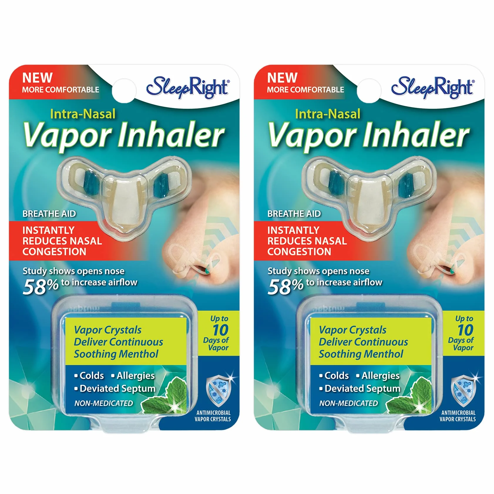 Vapor inhalator rozszerzający nos / pomoc w oddychaniu z kryształkami mentolowymi