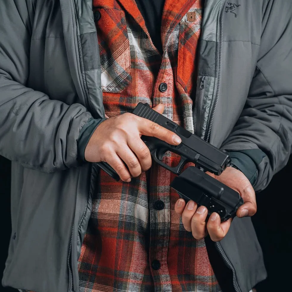 Wewnętrzny ściągacz kabura do Glock17 Glock19 Glock26, IWB kabura pasuje do wszystkich modeli Gen3, Gen4 i Gen5 Glock z komorą 9 mm i wyższą, jak G17, 19, 22, 23, 31, 32, leworęczny, praworęczny,