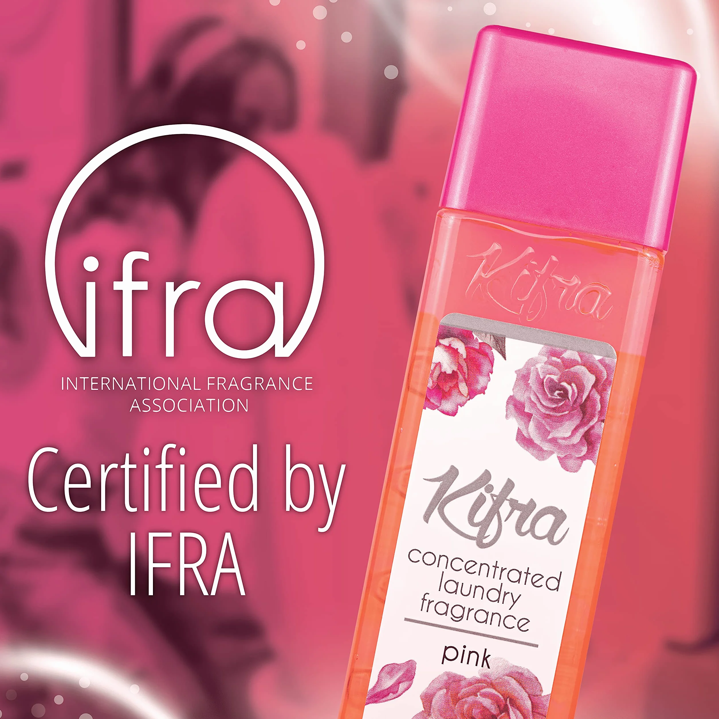 Kifra Pink skoncentrowane perfumy do prania 200 ml, 80 cykli prania, długotrwały zapach do prania