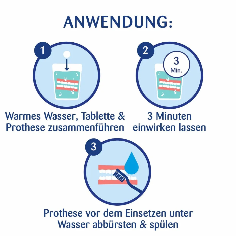 Kukident Aktiv Plus Zahnersatz-Reinigungstabletten, 99 Sztuka Tablety
