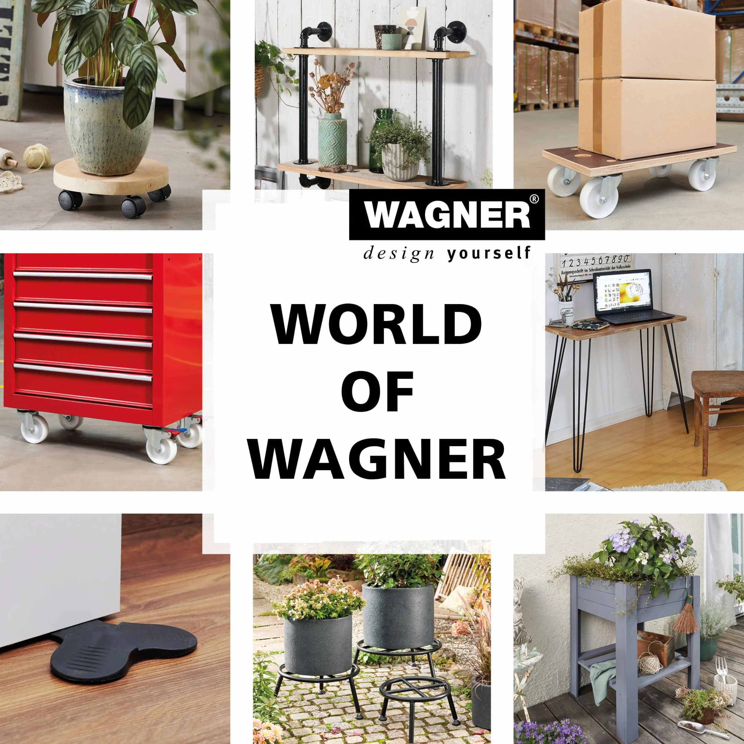 Wagner QuickClick® Tandem ślizgacze filcowe do mebli, zestaw 8 wymiennych ślizgaczy, filcu wełnianego, 39 x 12 mm, do podstawy 32 x 15 mm, Made in DE - 15899000