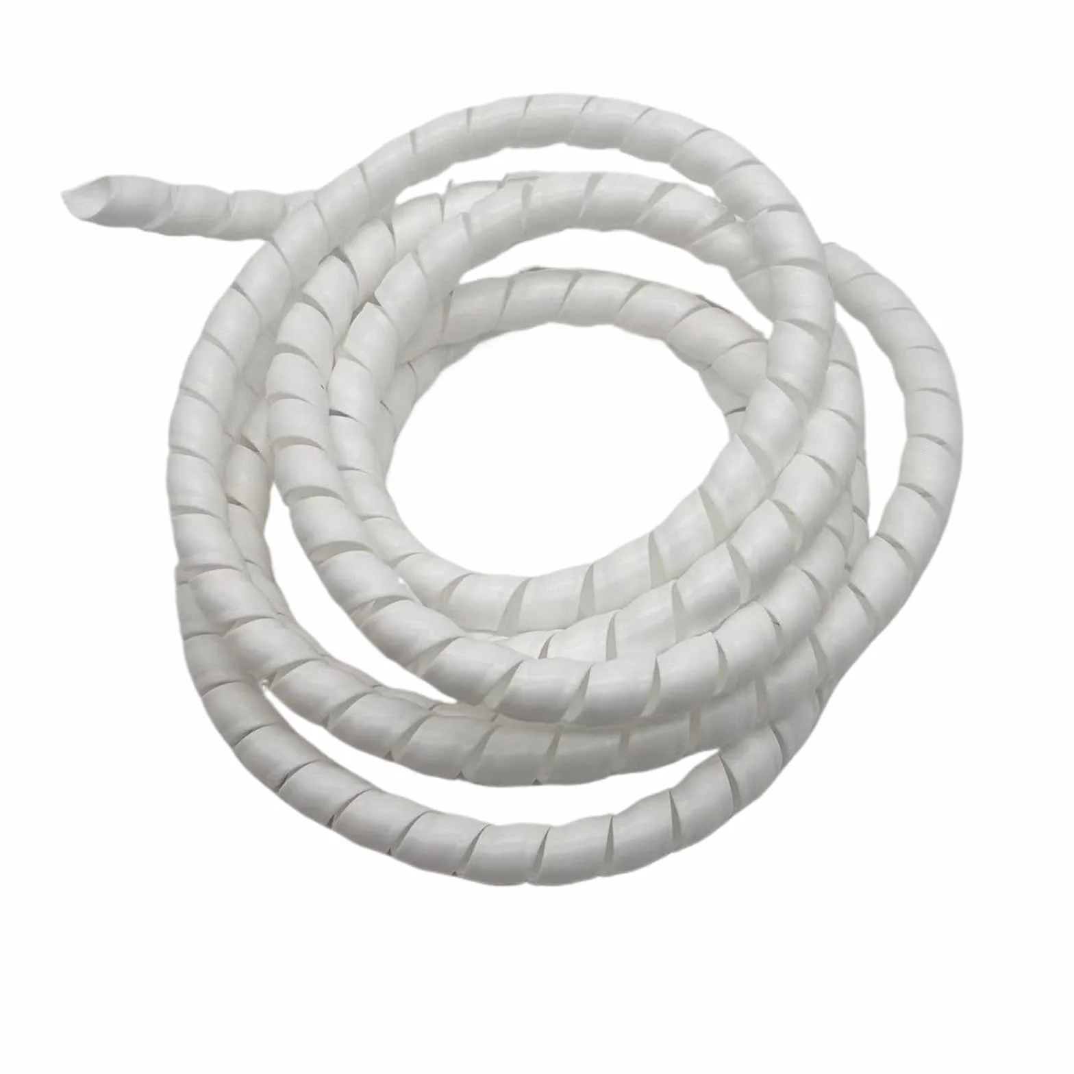 Osłona kabla, uporządkowany kabel, biała spiralna tuleja kablowa 8mm do 35mm elastyczna owijka zabezpieczająca przewód organizator zarządzanie rurami zapobieganie bałaganowi(ID 35mm 5 meters)