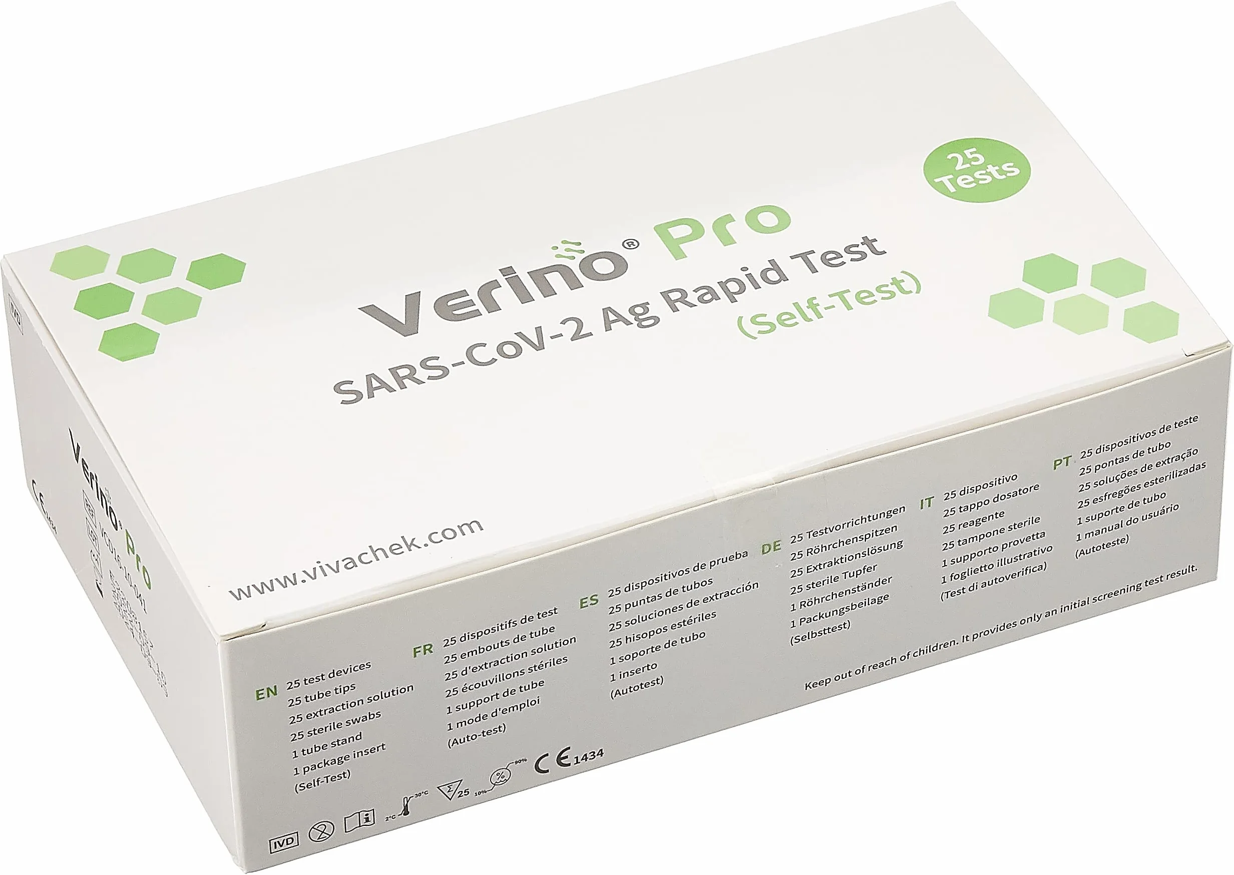 Vivacheck Verino Pro Corona SARS-CoV-19 Antygenowy Test Szybki Nosowy CE 1434