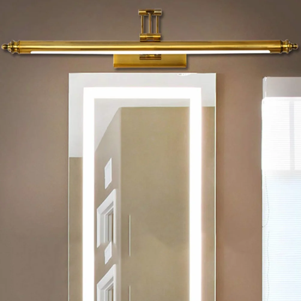Ludo Kąpieli Lampy Led Luprzednie Światło Prosta Łazienka Korytarz Kinkiet Europejski Lulampa Gabinetowa Lampa Do Makijażu Regulacja Teleskopowa Oświetlenie Ścienne/White Light-80Cm/16W